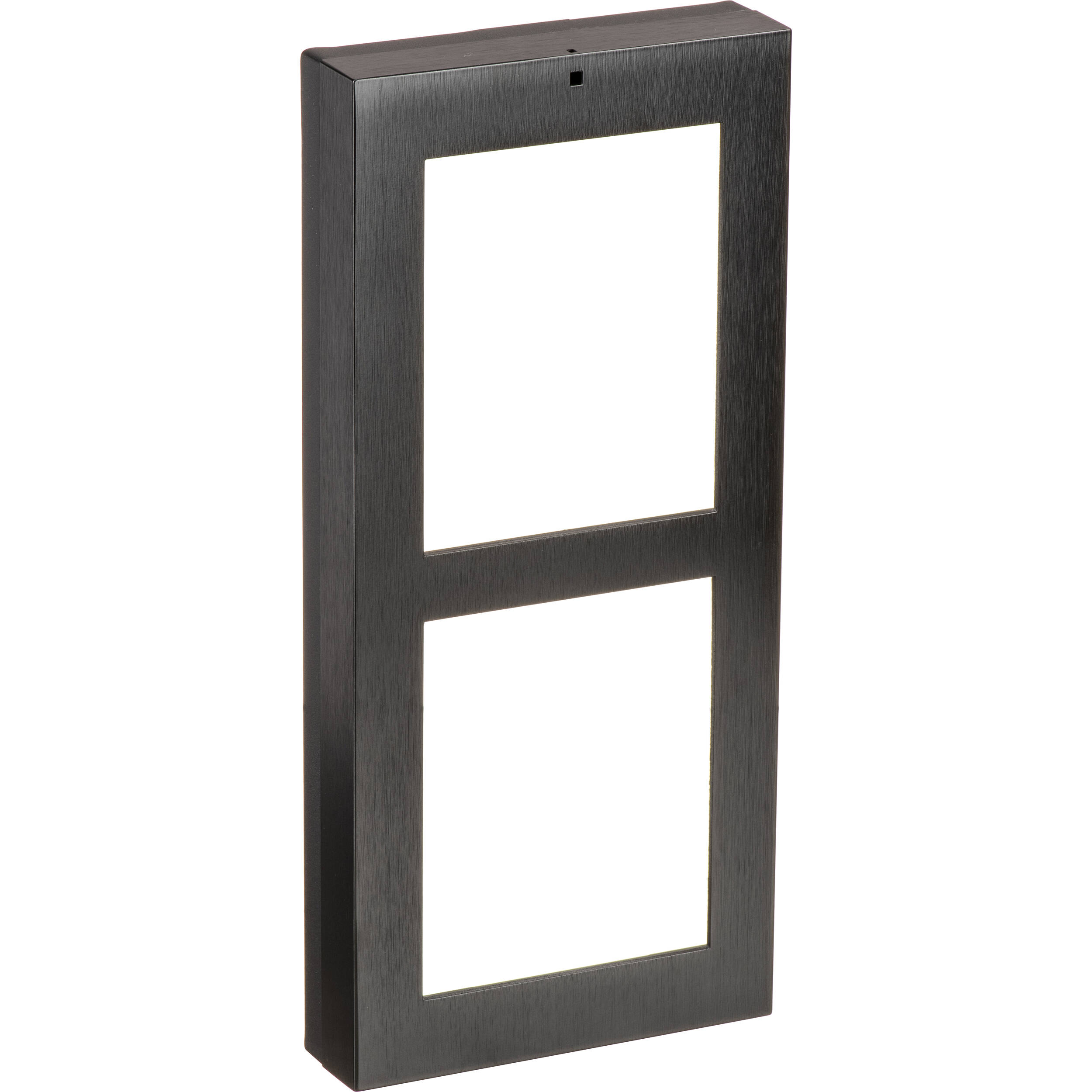 Black 2-module 2N IP Verso surface frame for wall-mounted access control installation — view 2
