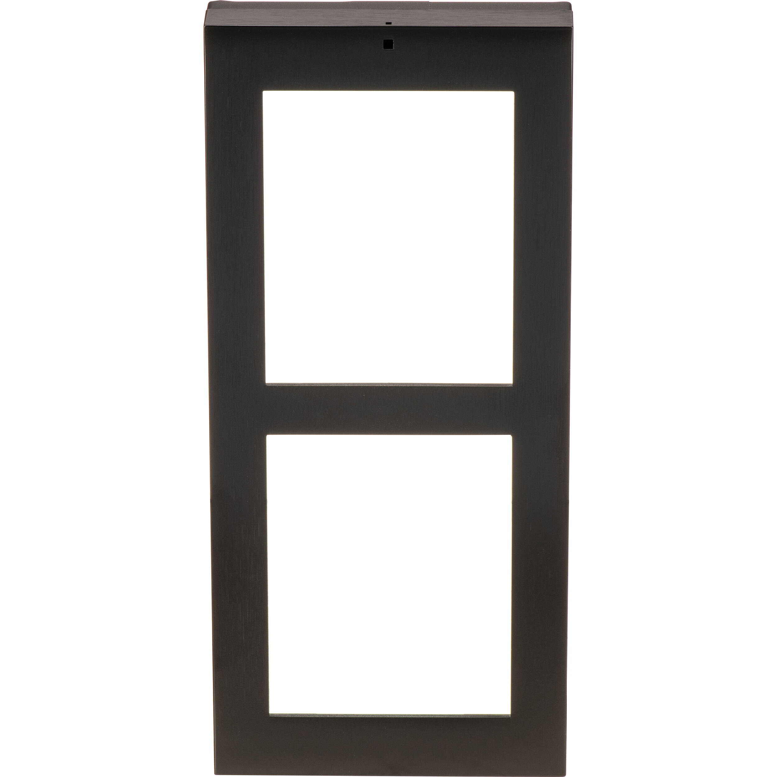 Black 2-module 2N IP Verso surface frame for wall-mounted access control installation — view 3