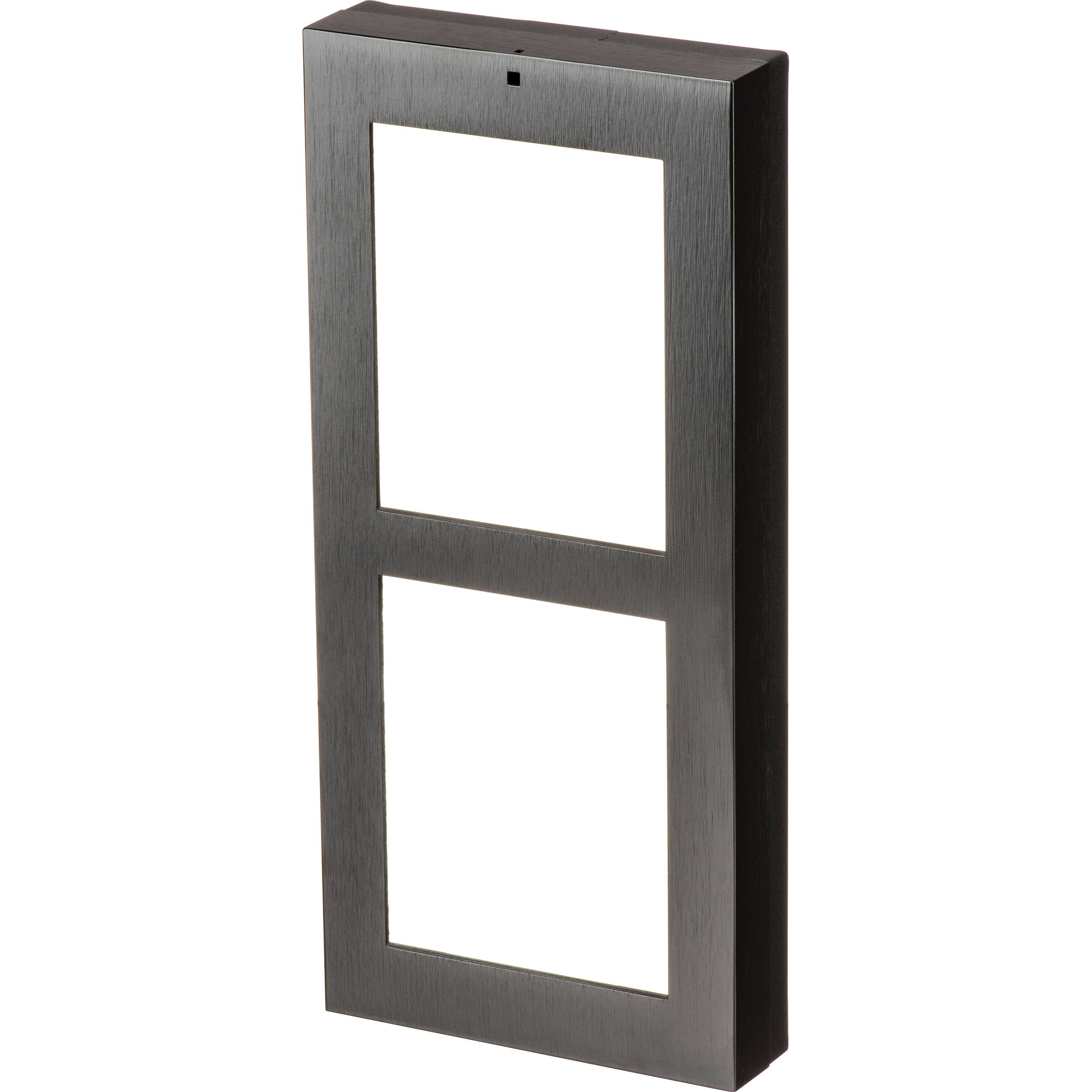Black 2-module 2N IP Verso surface frame for wall-mounted access control installation — view 4