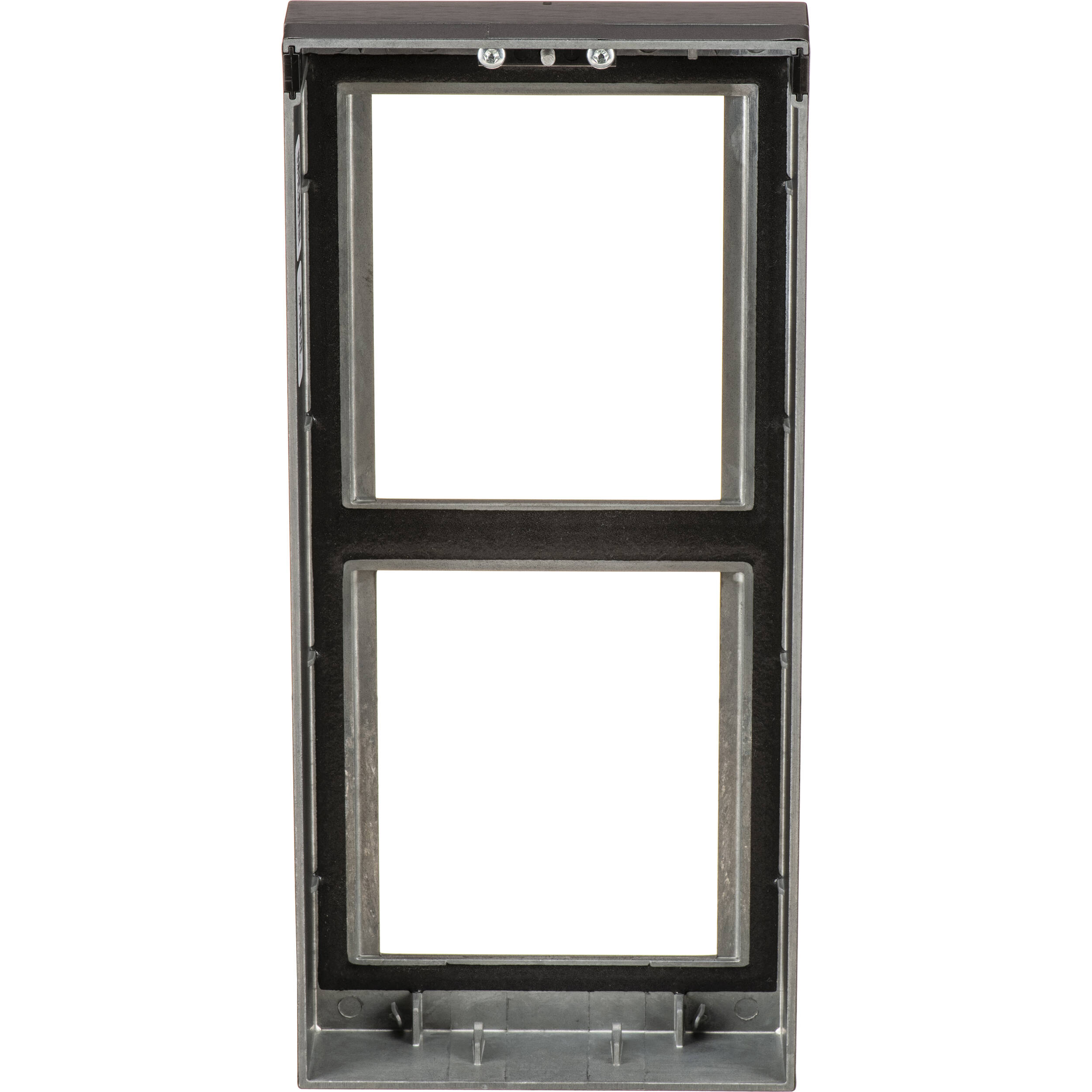 Black 2-module 2N IP Verso surface frame for wall-mounted access control installation — view 5