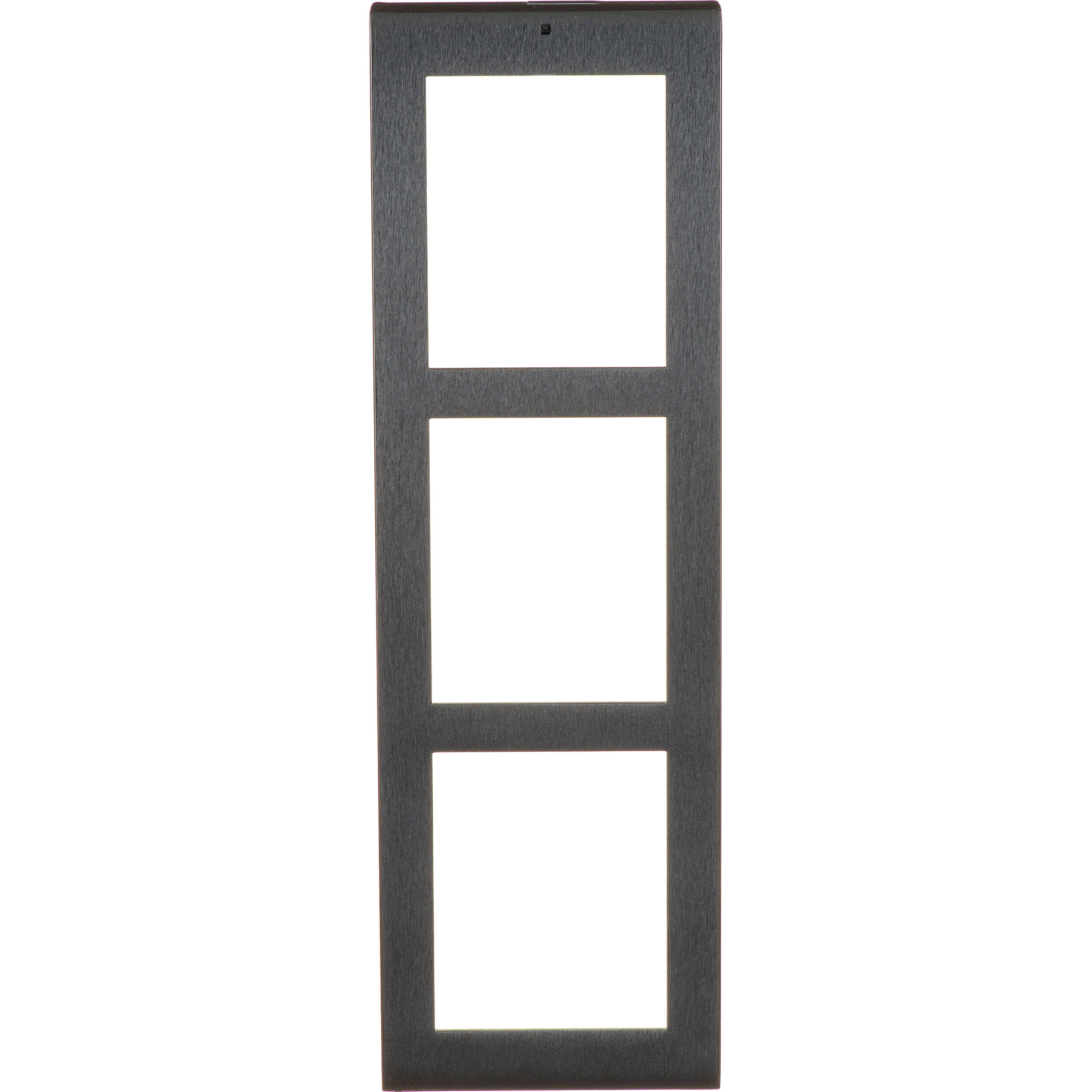 Black 2N IP Verso 3-module surface frame for visible entry intercom installation — view 2
