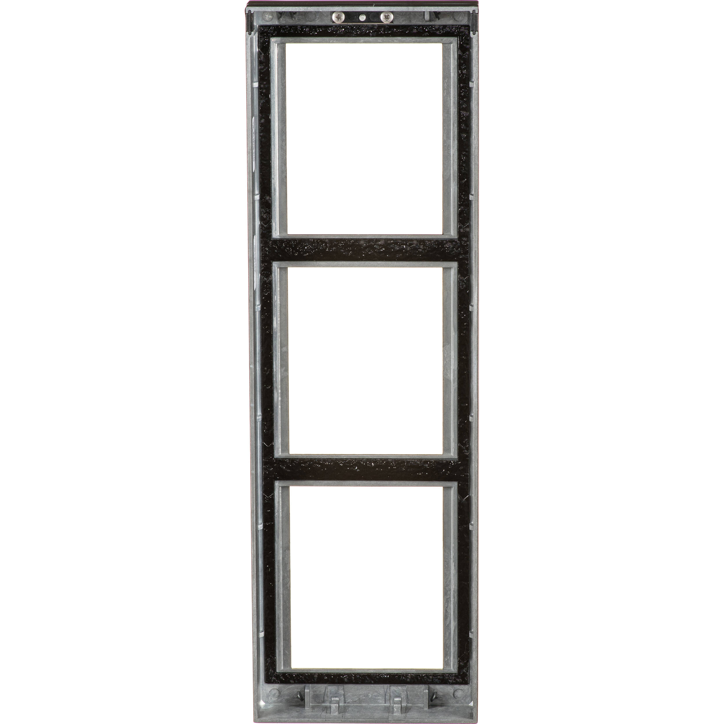 Black 2N IP Verso 3-module surface frame for visible entry intercom installation — view 4