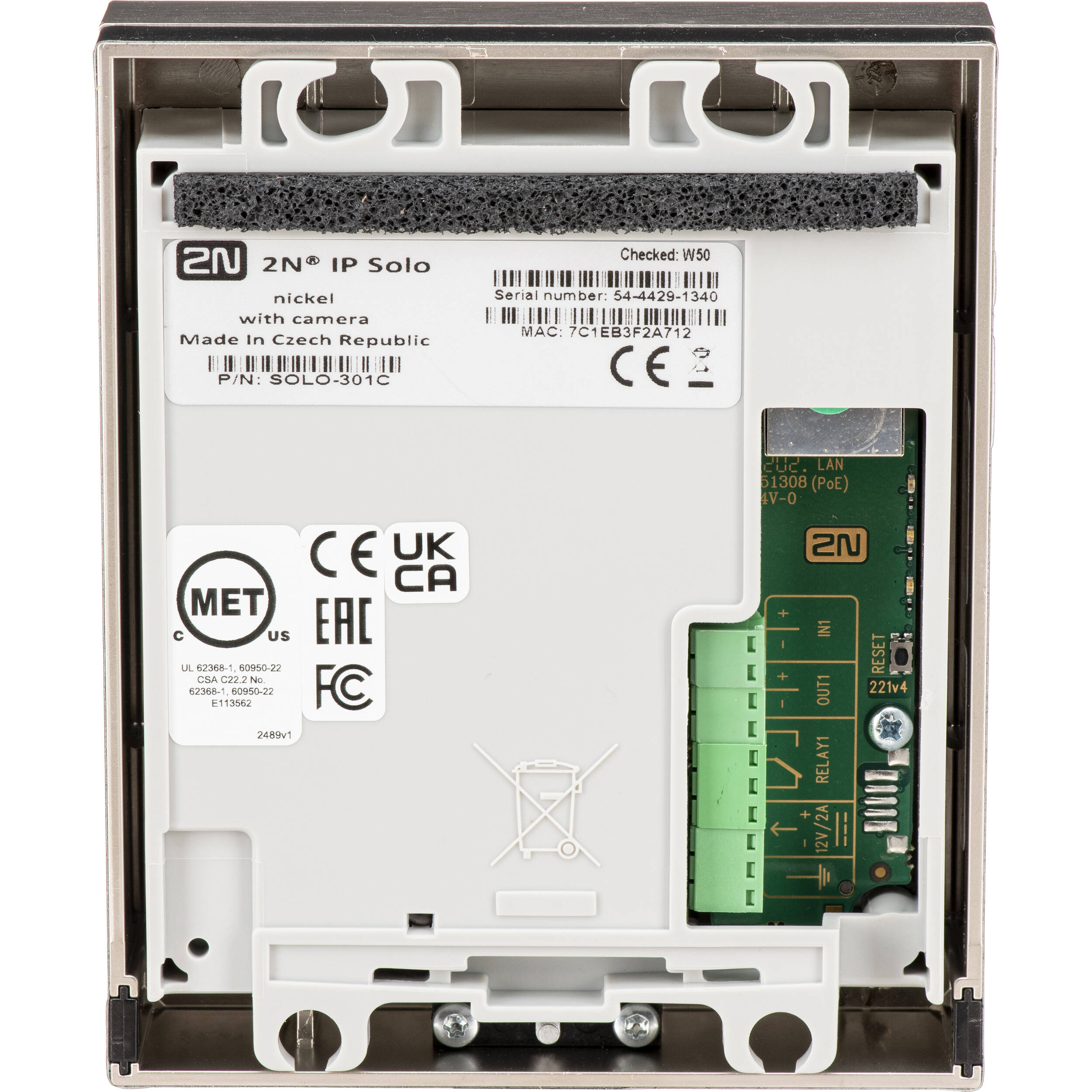 2N IP Solo surface mount IP intercom for compact access control entry installation — view 4