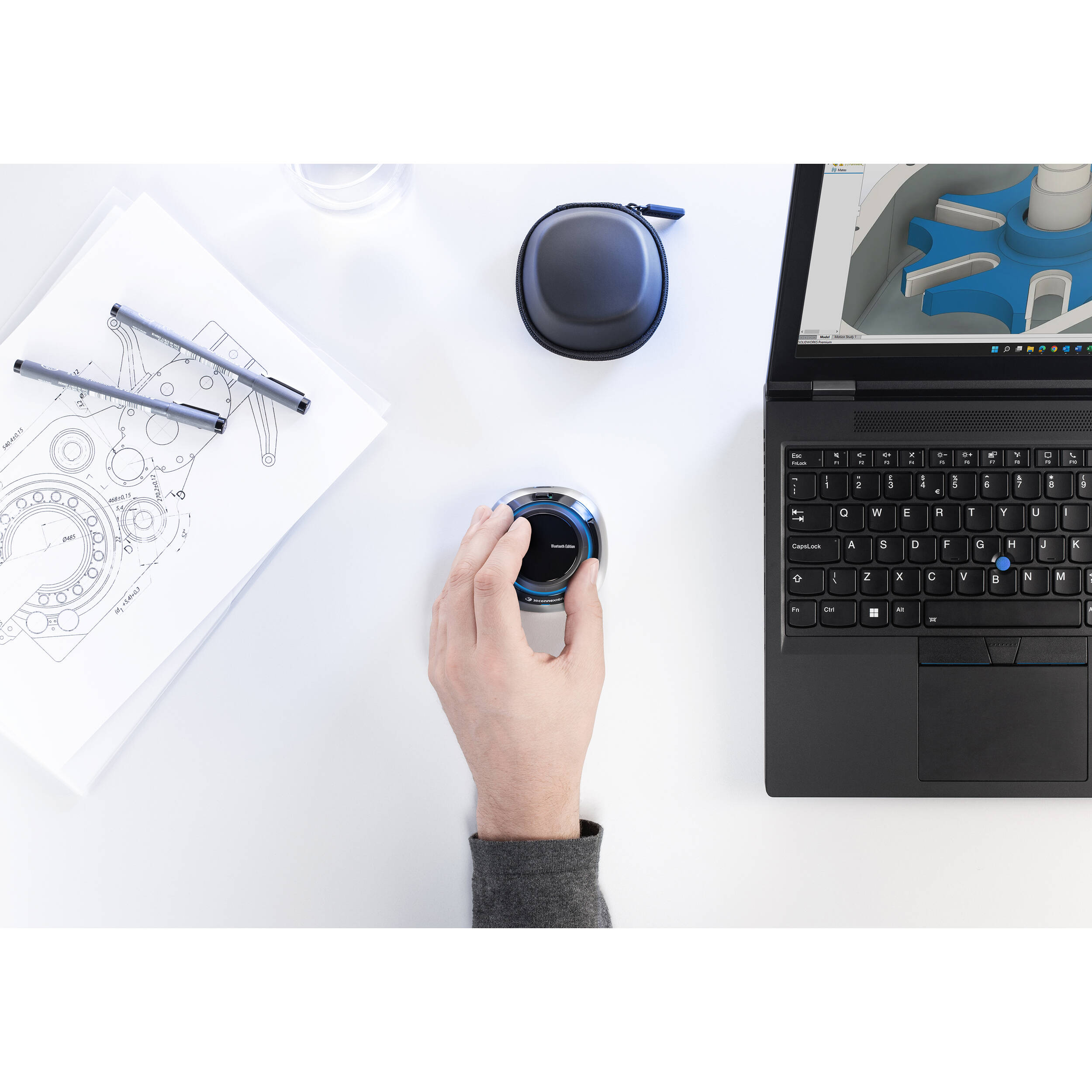 3Dconnexion SpaceMouse Wireless with Bluetooth desktop 3D navigation controller for CAD and design workflows — view 6