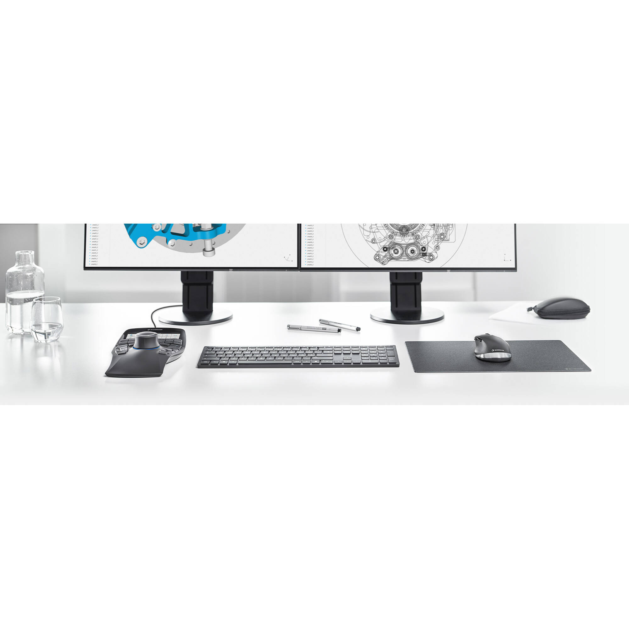 3Dconnexion SpaceMouse Enterprise Kit 2 with SpaceMouse, wireless CadMouse Pro, and mouse pad — view 13