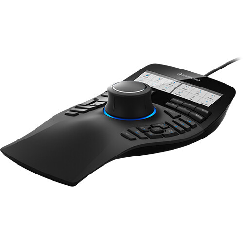 3Dconnexion SpaceMouse Enterprise Kit 2 with SpaceMouse, wireless CadMouse Pro, and mouse pad — view 3