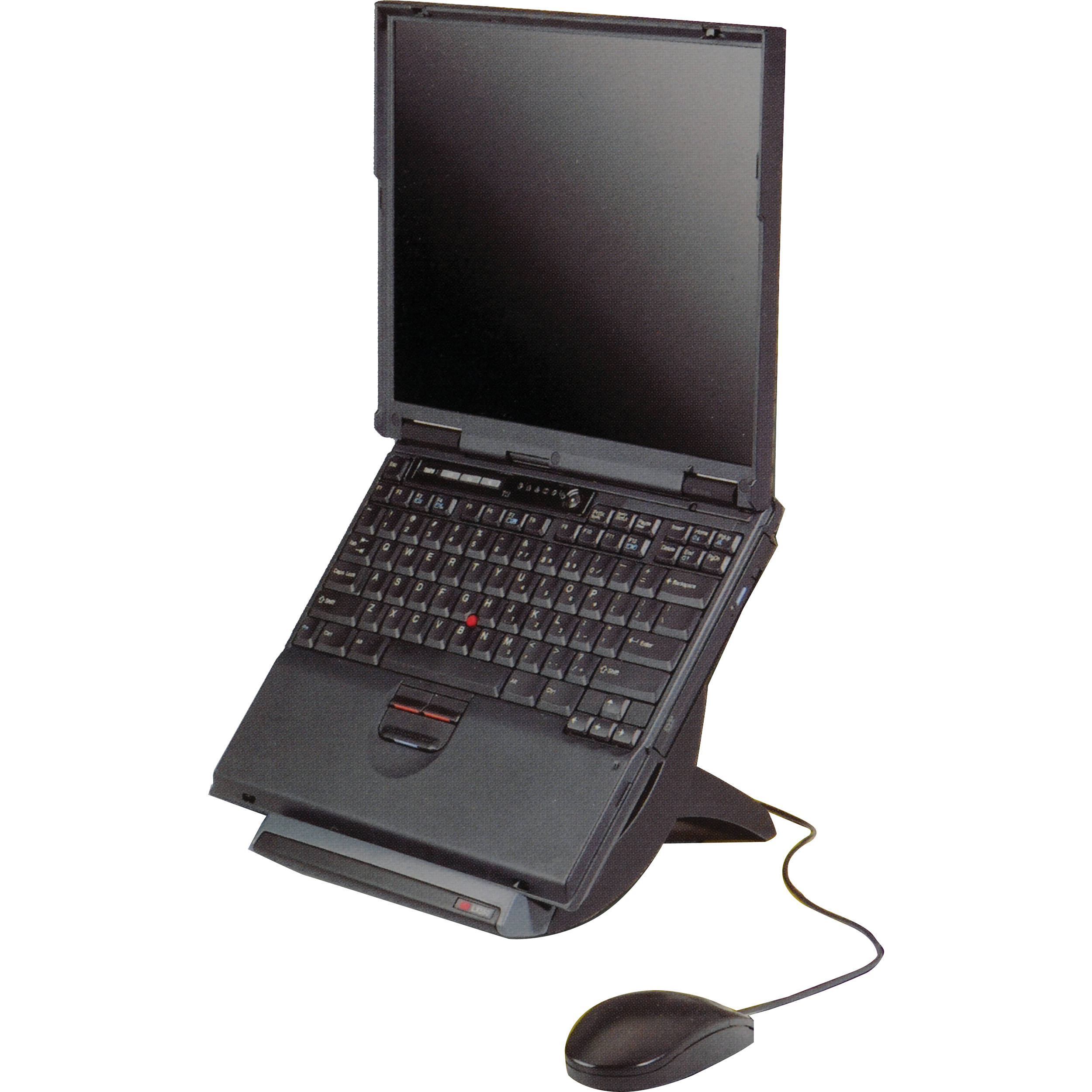 3M LX550 vertical notebook riser in black for upright laptop storage — view 2