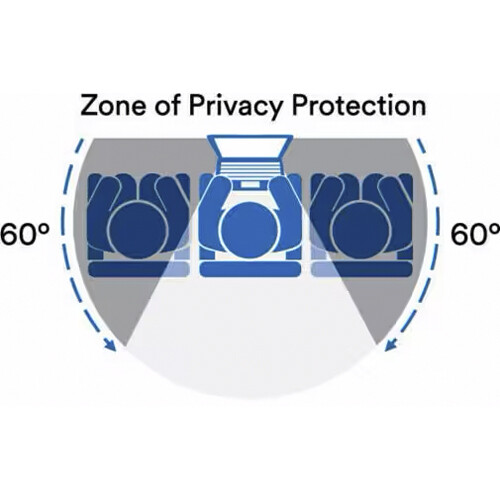 3M 23.6 inch widescreen privacy filter PF236W9B mounted on a desktop monitor — view 3