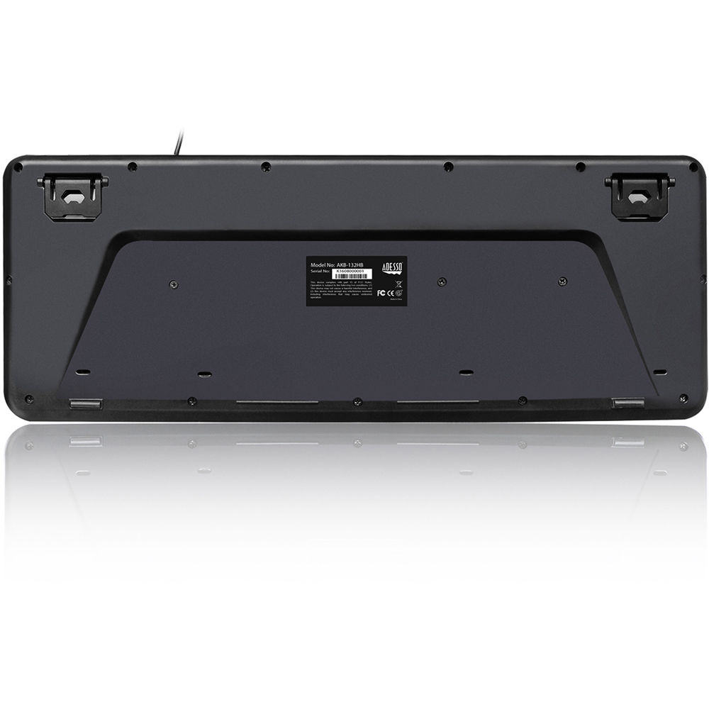 Adesso EasyTouch 132 multimedia desktop keyboard with three built-in USB ports, black — view 2