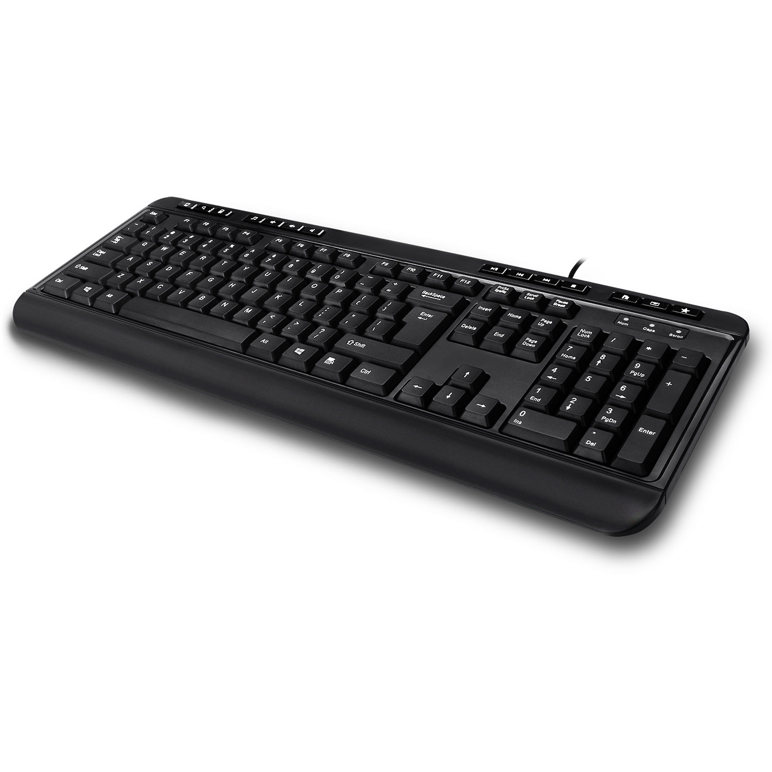 Adesso EasyTouch 132 multimedia desktop keyboard with three built-in USB ports, black — view 5