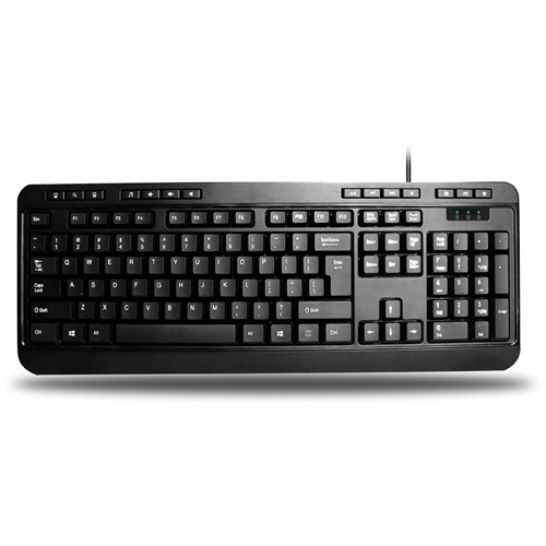 Adesso AKB-132UB multimedia desktop keyboard with 14 hotkeys and USB connection — view 2