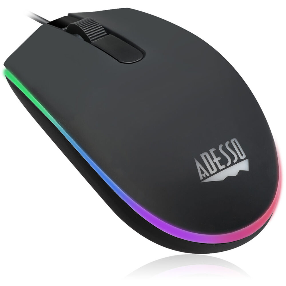 Adesso gaming keyboard and mouse combo with illuminated backlit keys and 1,000 DPI optical mouse — view 5