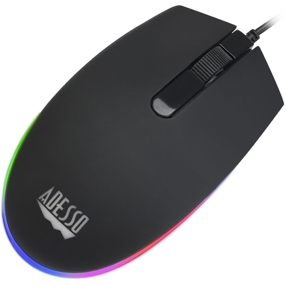Adesso gaming keyboard and mouse combo with illuminated backlit keys and 1,000 DPI optical mouse — view 7