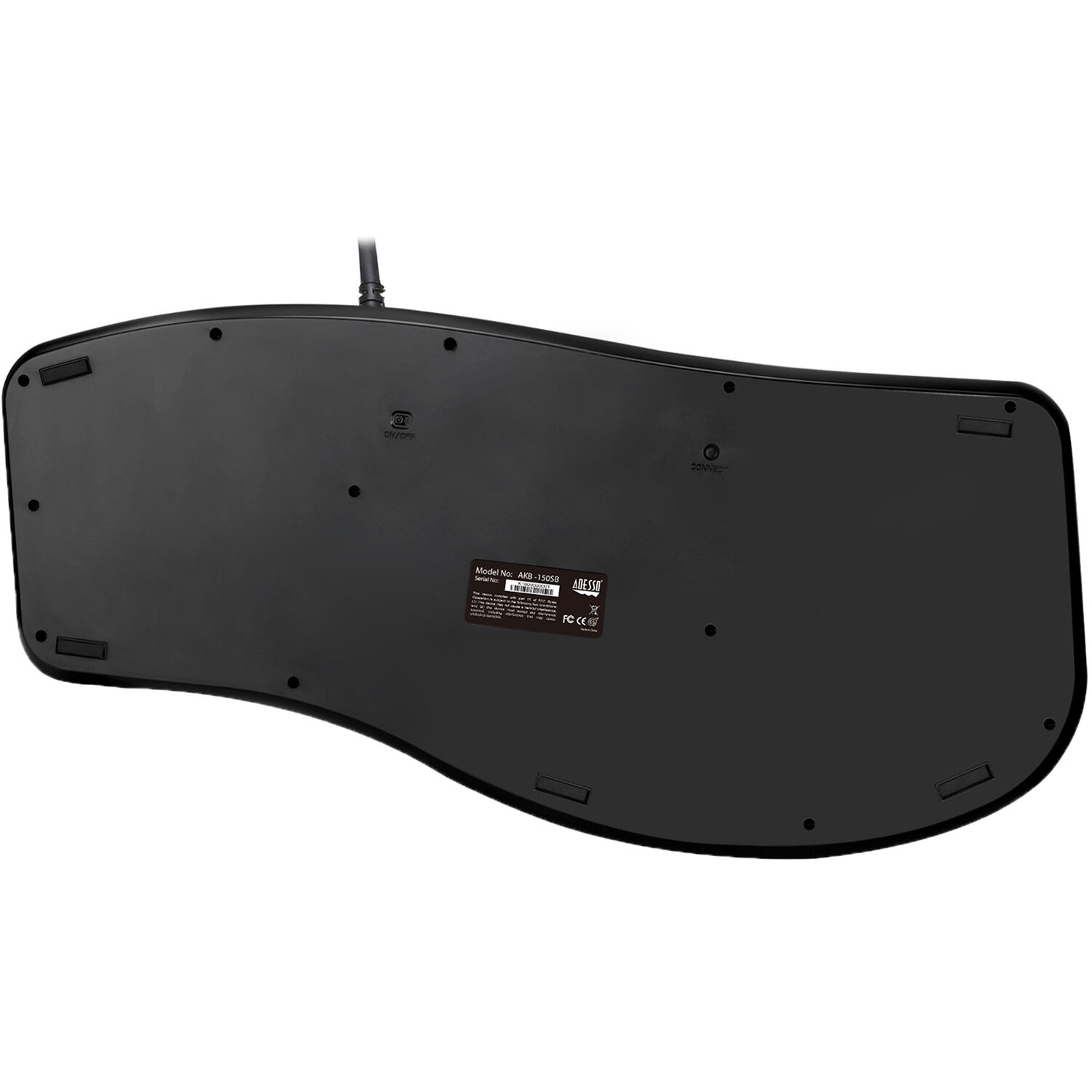 Adesso ergonomic keyboard with integrated smart card reader and TAA-compliant design — view 4