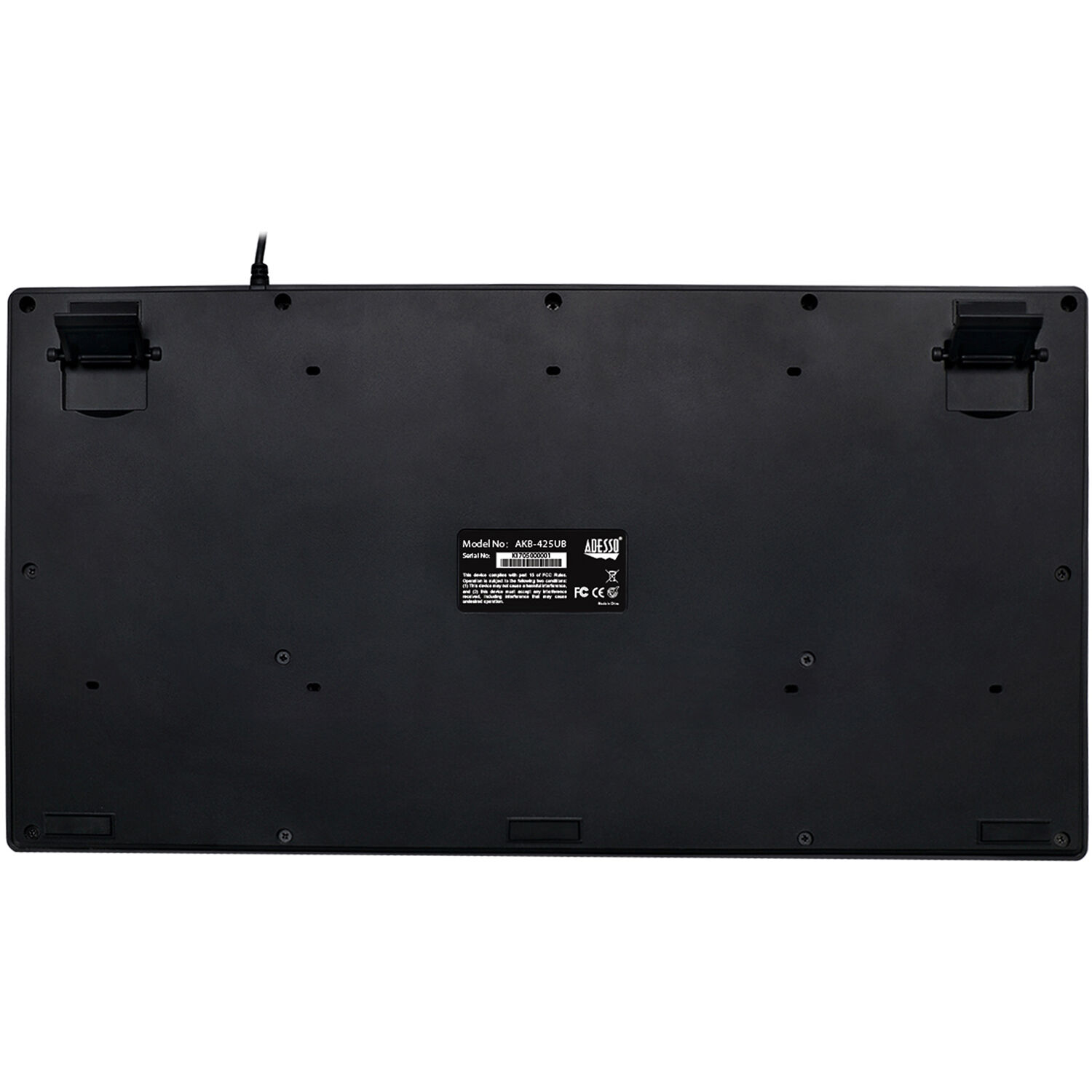 Adesso rackmount keyboard with integrated Glidepoint touchpad for 19-inch rack installations — view 3