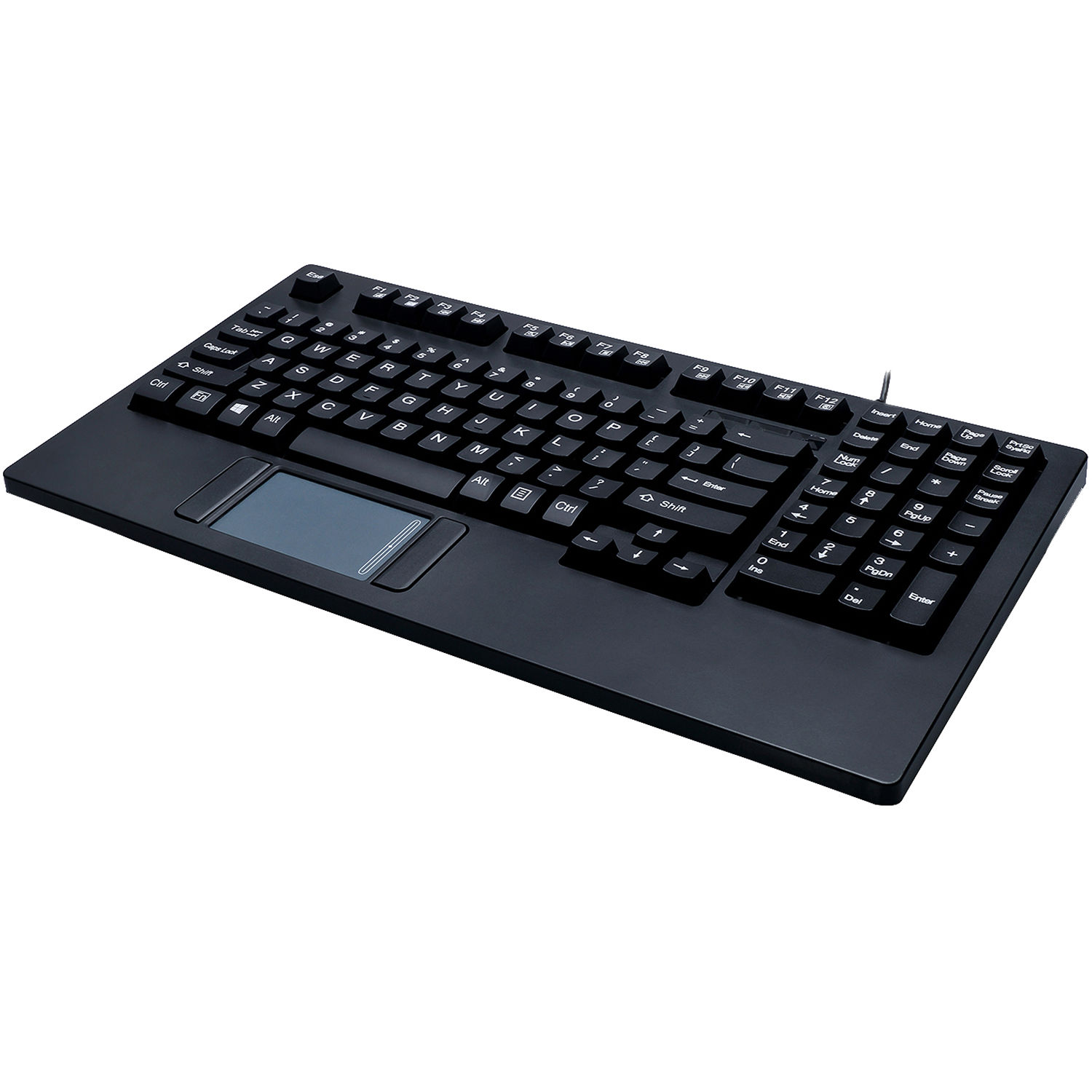 Adesso EasyTouch AKB-425UB compact USB keyboard with integrated GlidePoint touchpad — view 3