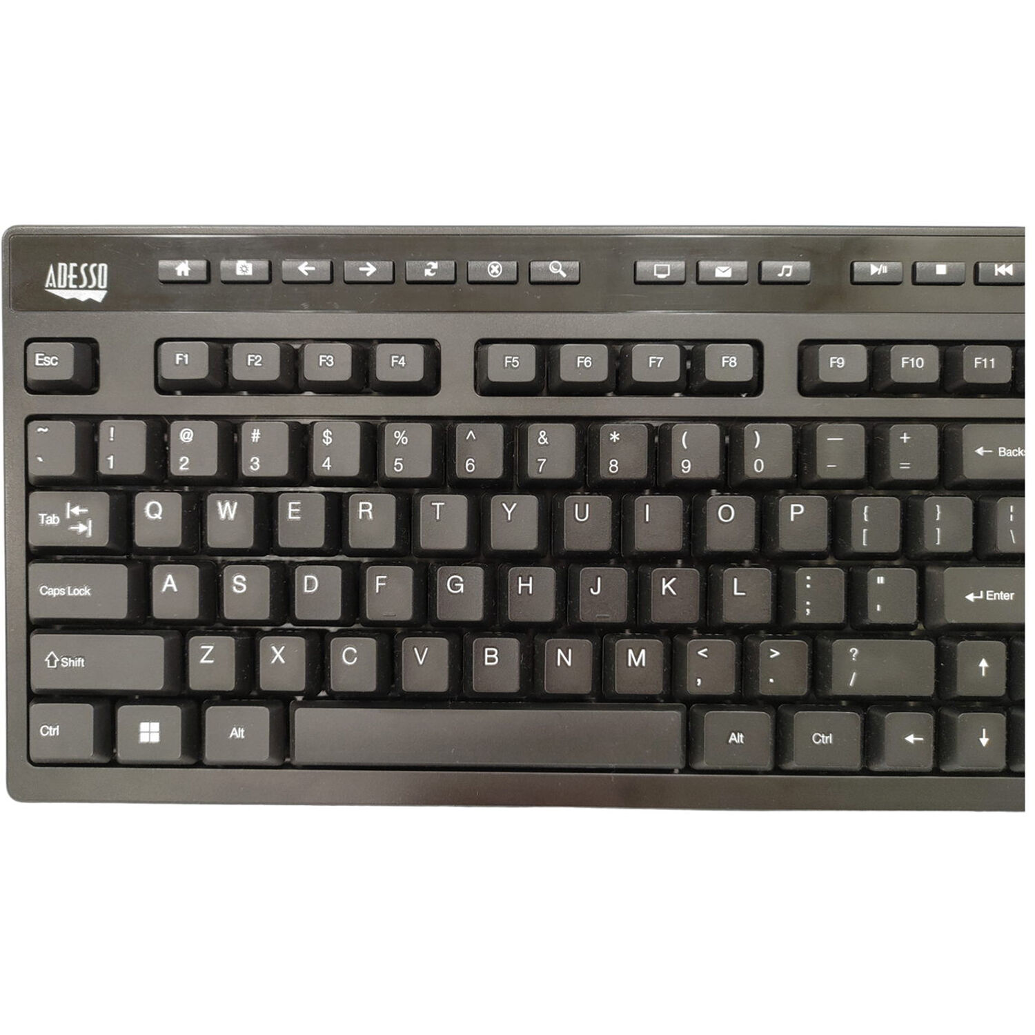 Adesso wired full-size touchpad keyboard with integrated click buttons and scroll wheel — view 4