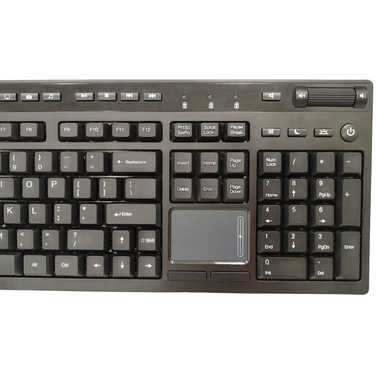 Adesso wired full-size touchpad keyboard with integrated click buttons and scroll wheel — view 5