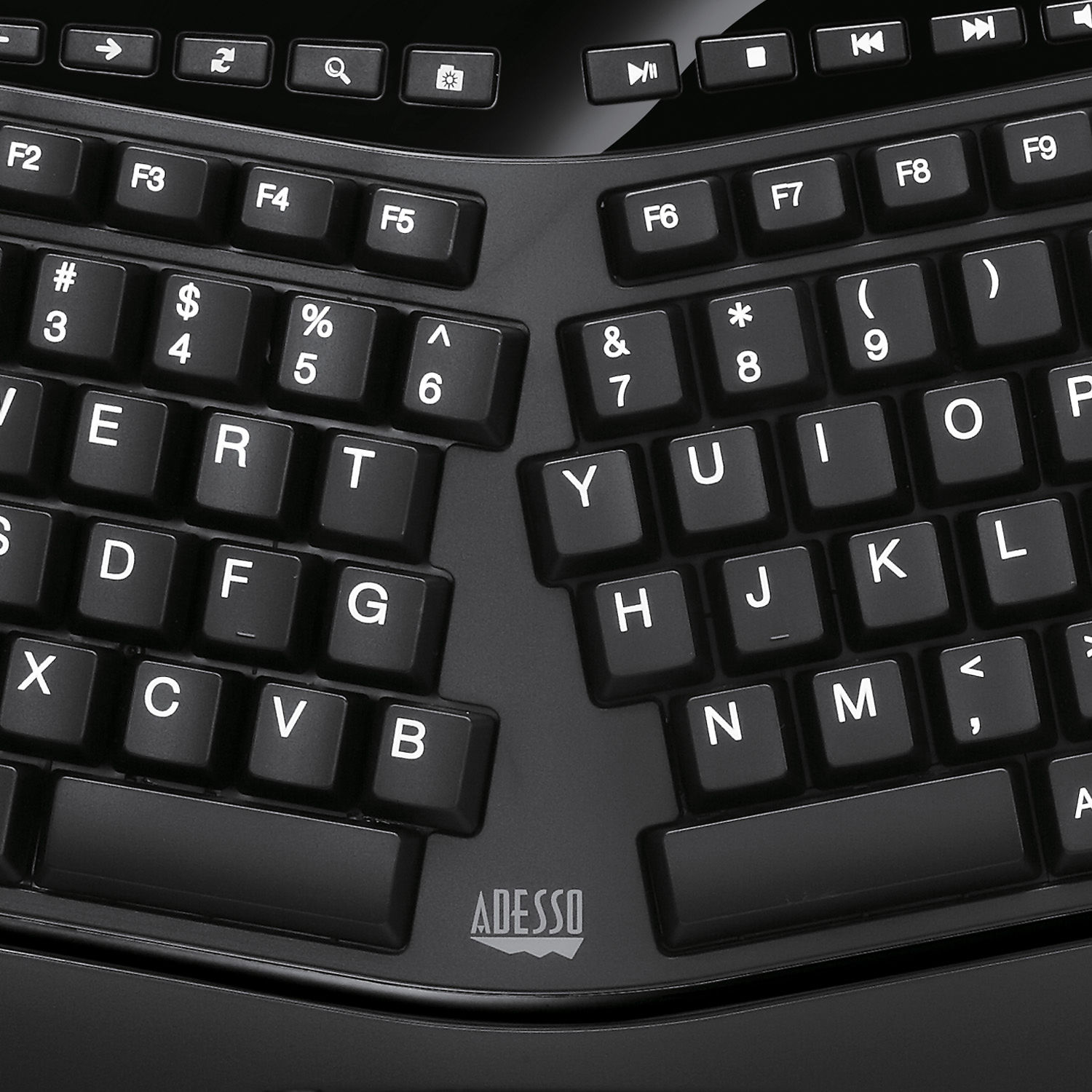 Adesso TruForm ergonomic keyboard with integrated touchpad and USB connection — view 7