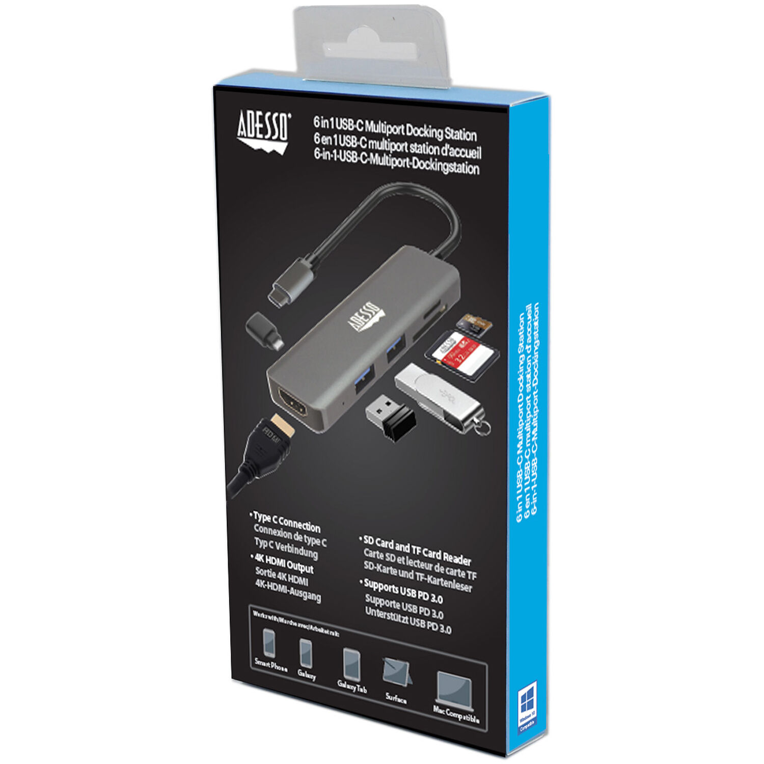 6 IN 1 USB-C MULTIPORT DOCKING STATIONADESSO 6-IN-1 USB-C MULTIPORT DOCKING STAT — view 9