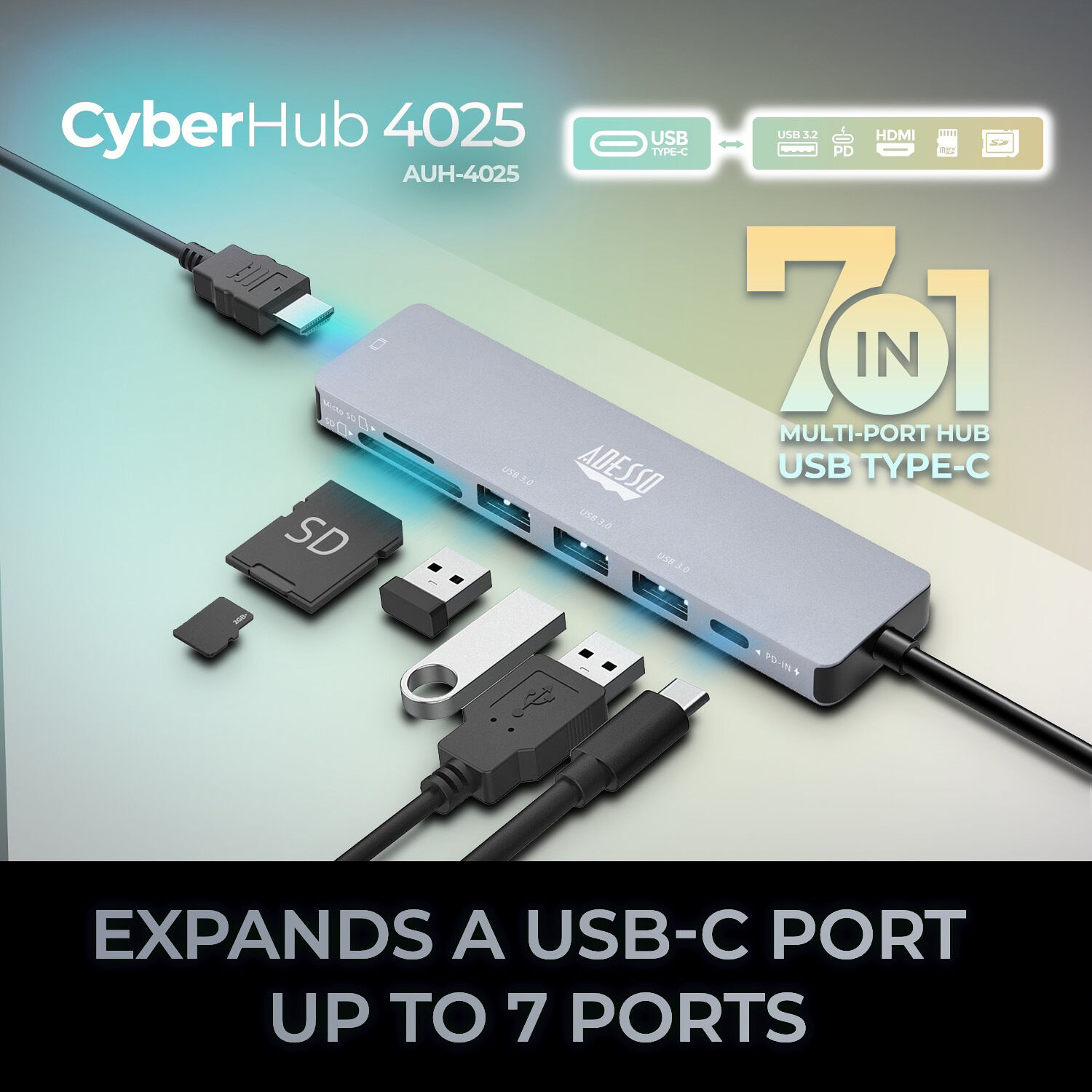 USB C 7 in 1 Docking Station — view 7