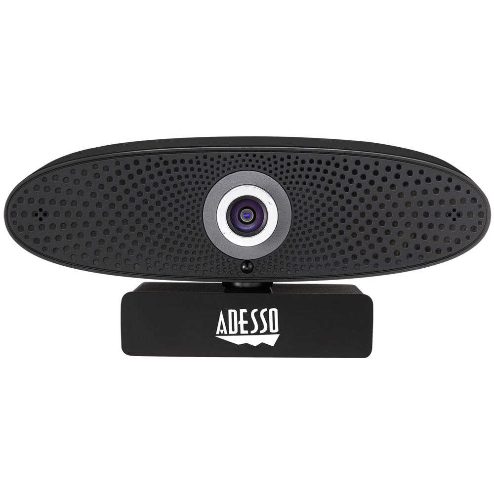 Adesso CyberTrack C100 4K Ultra HD conference webcam with 4X zoom and integrated microphones — view 2