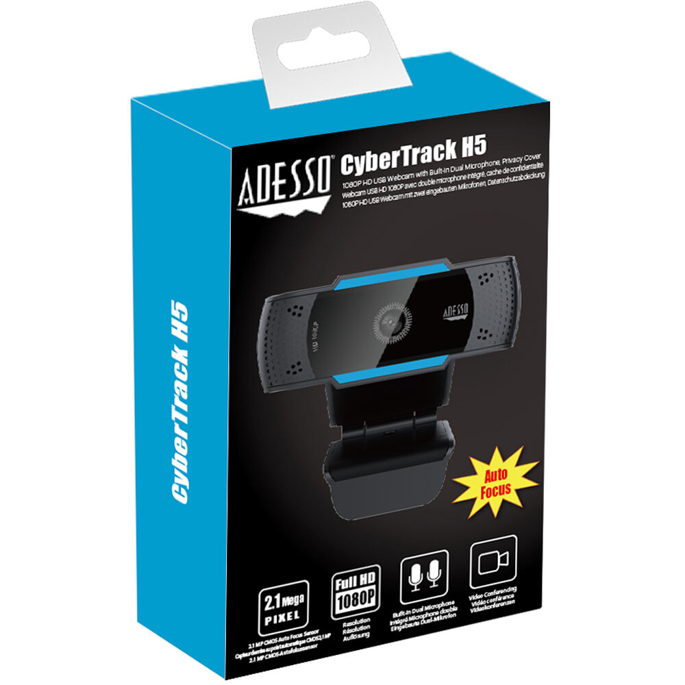 Adesso CYBERTRACKH5 1080p HD webcam with 2.0 megapixel sensor — view 9