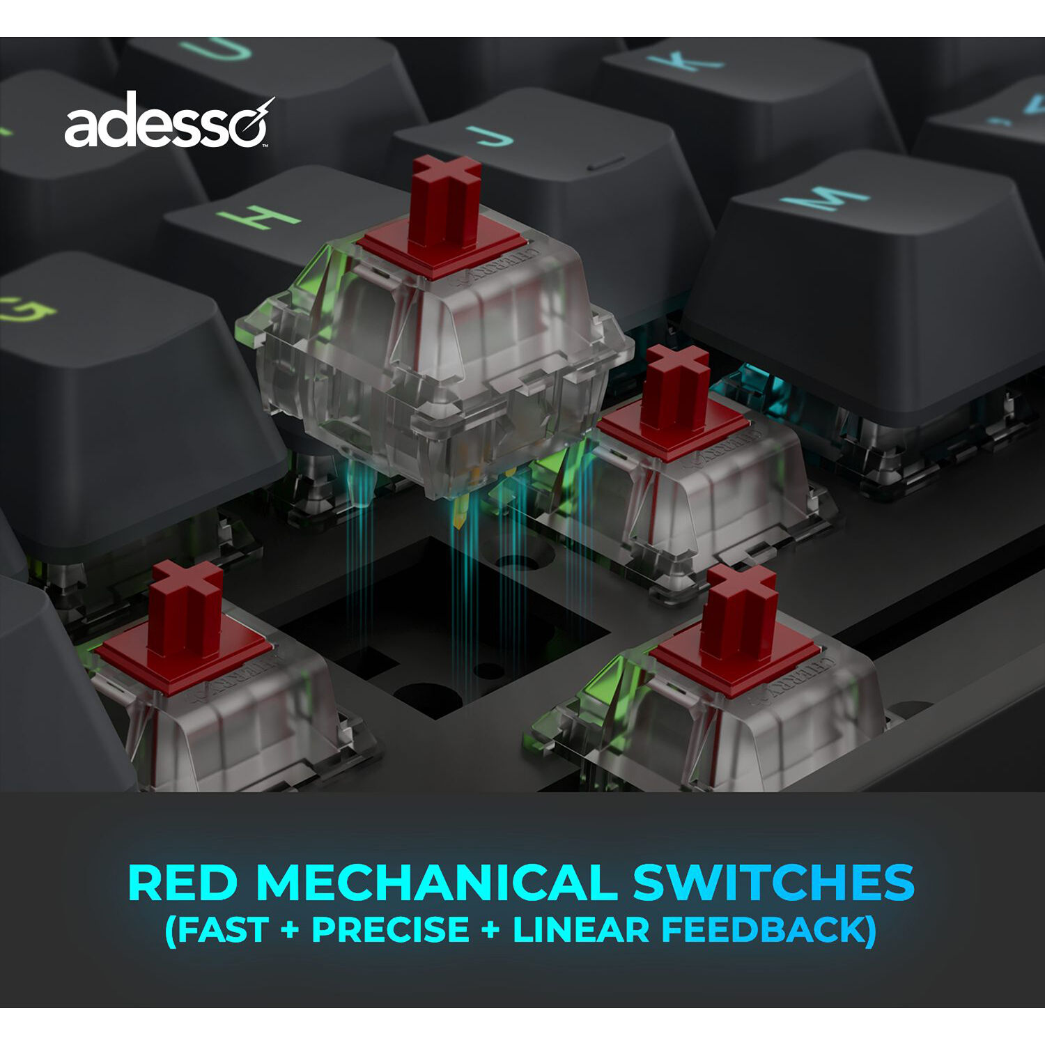 Adesso EasyTouch 1000 wireless RGB mechanical keyboard — view 4