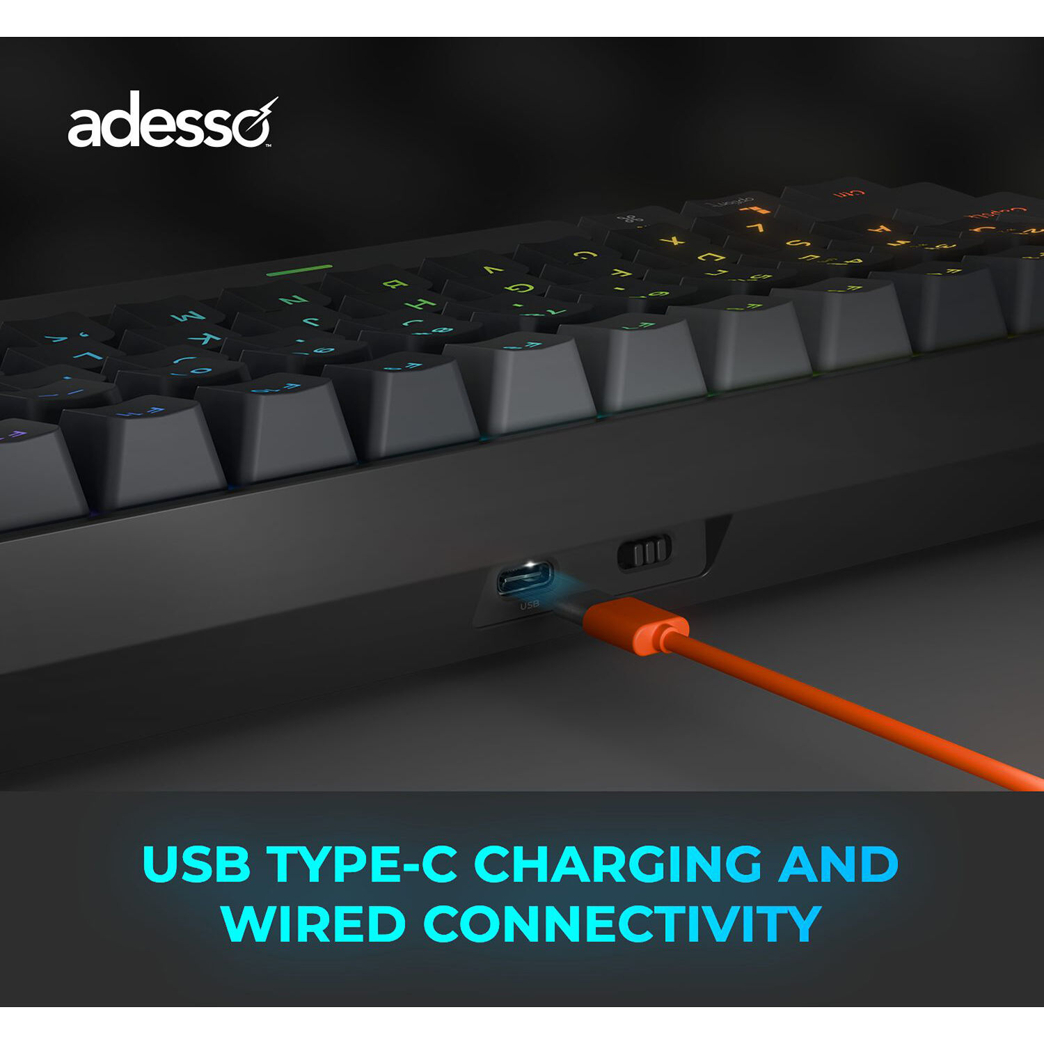 Adesso EasyTouch 1000 wireless RGB mechanical keyboard — view 9