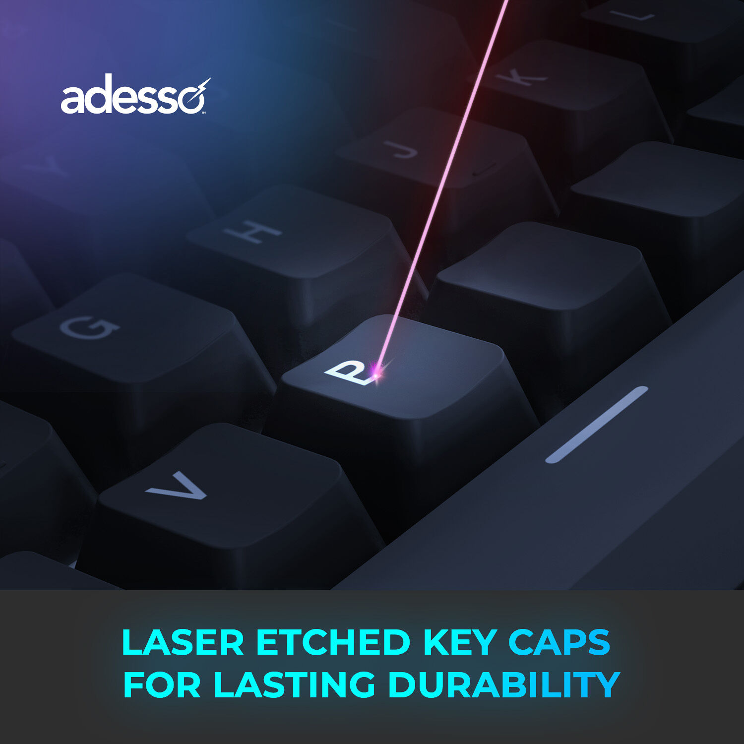 Adesso EASYTOUCH 1200 wireless RGB mechanical keyboard — view 5