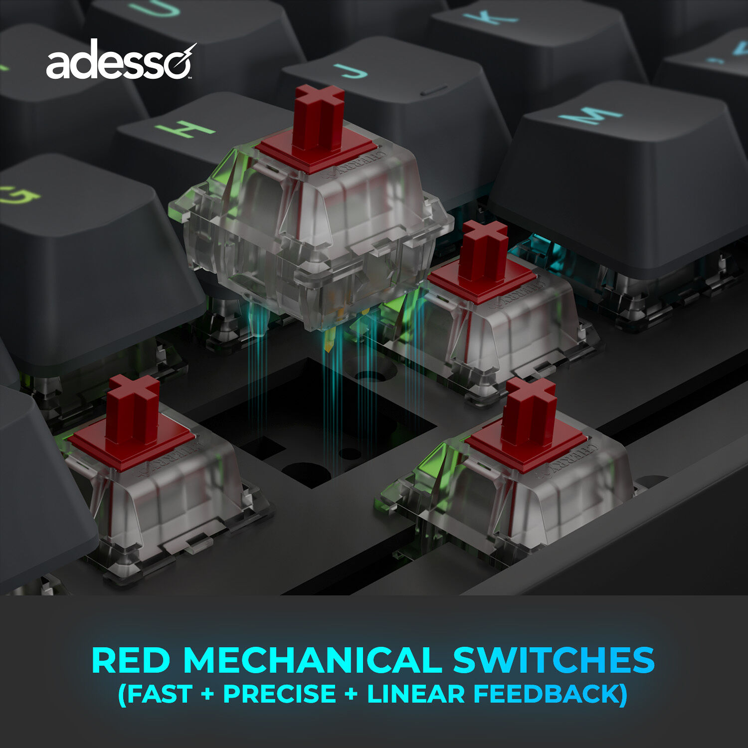 Adesso EASYTOUCH 1200 wireless RGB mechanical keyboard — view 6