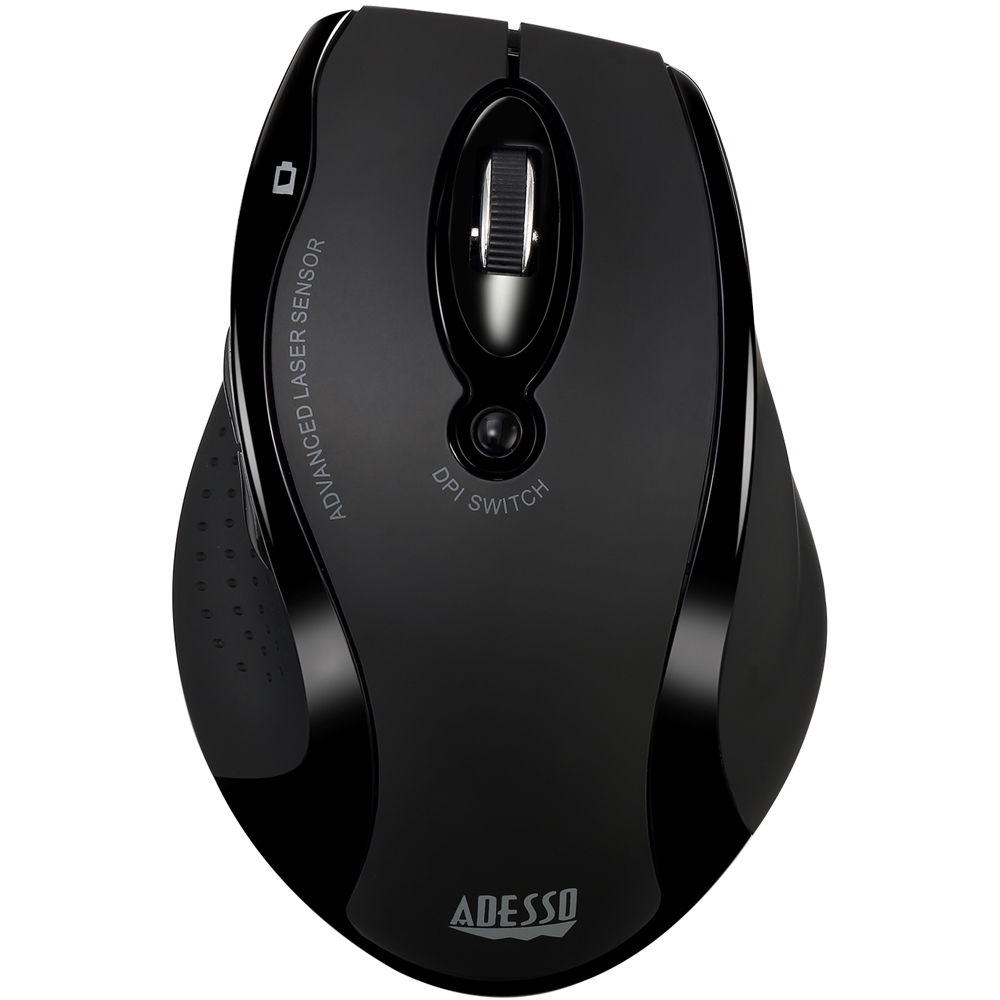 Wireless ergonomic optical mouse with adjustable 800 1200 1600 DPI settings — view 2