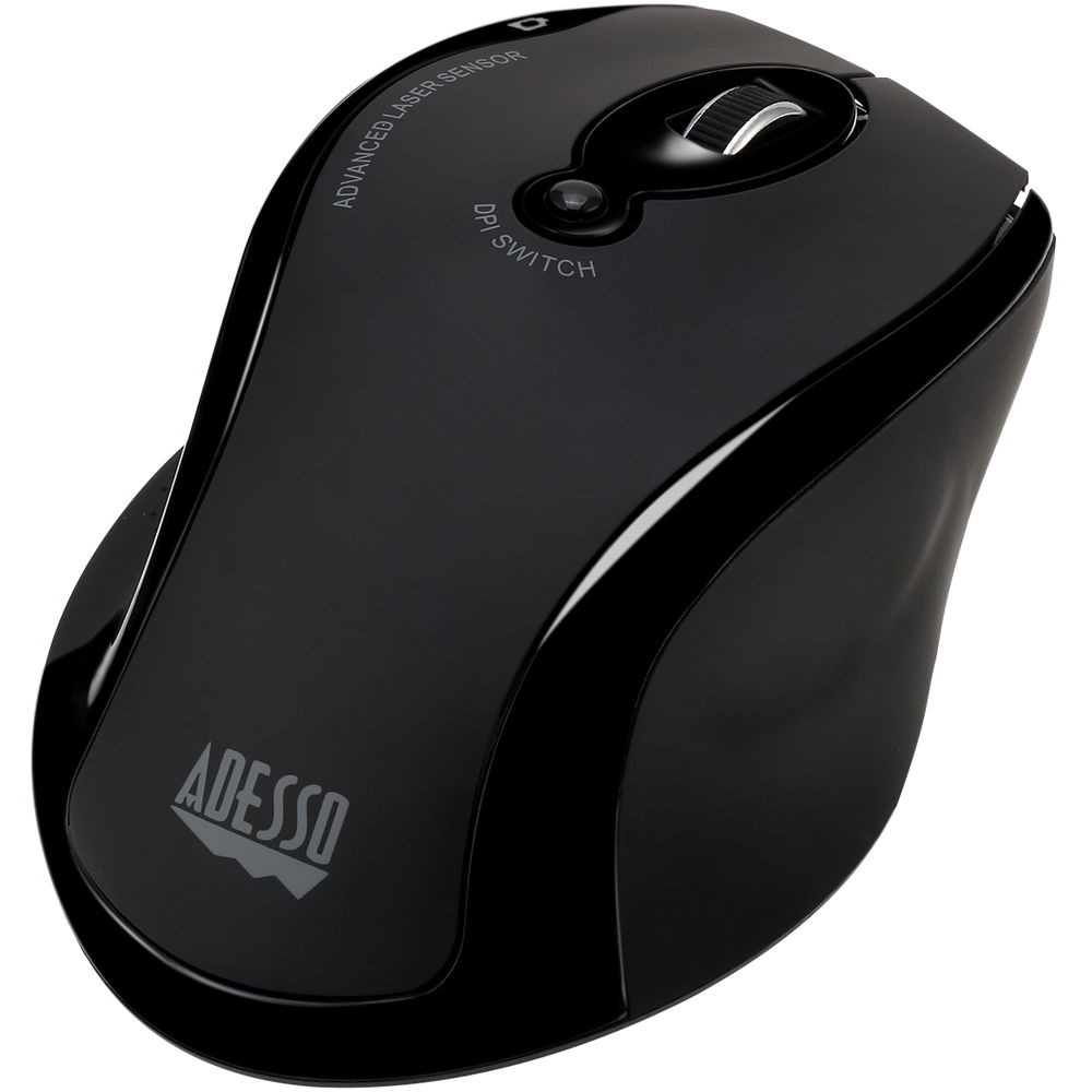 Wireless ergonomic optical mouse with adjustable 800 1200 1600 DPI settings — view 3