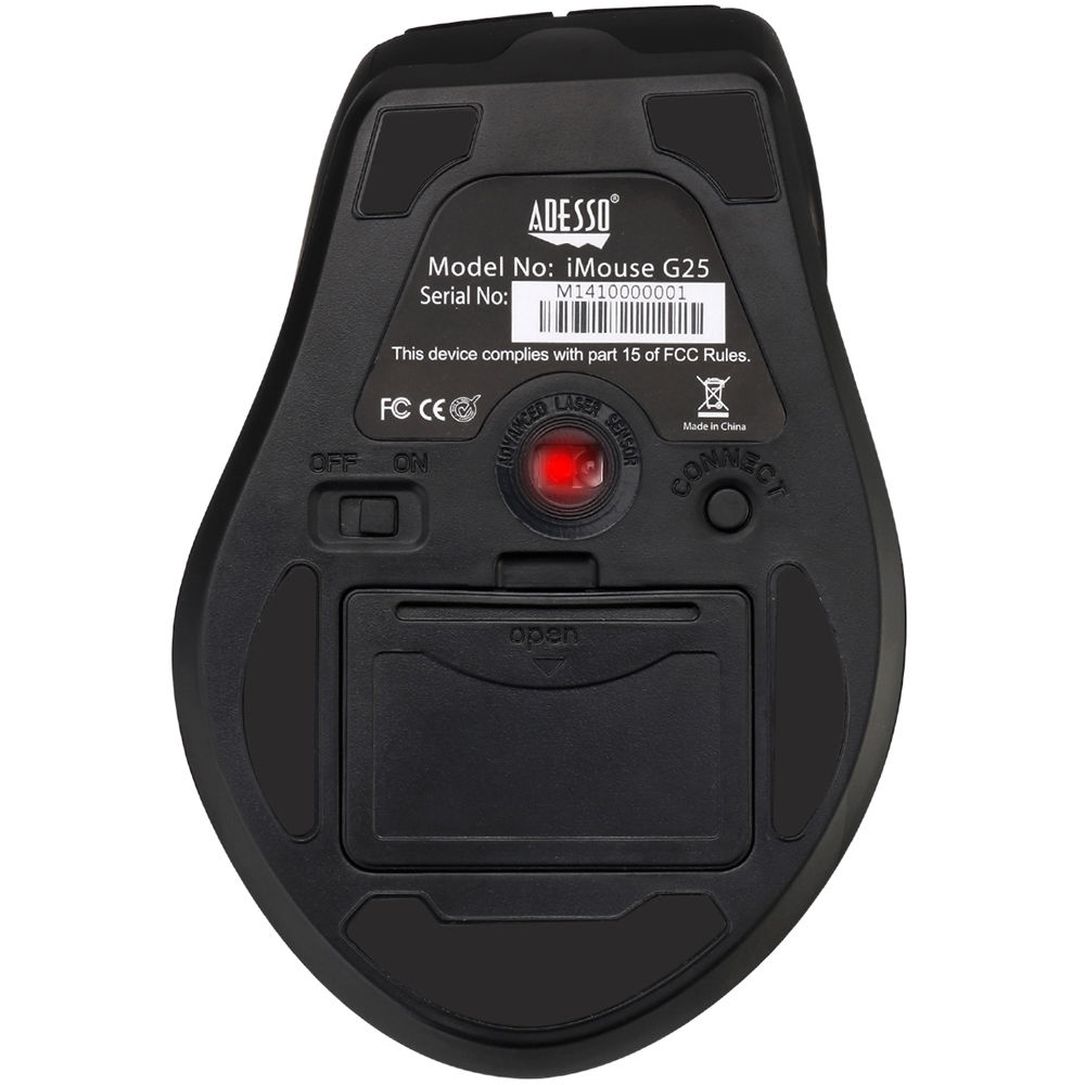 Wireless ergonomic optical mouse with adjustable 800 1200 1600 DPI settings — view 6