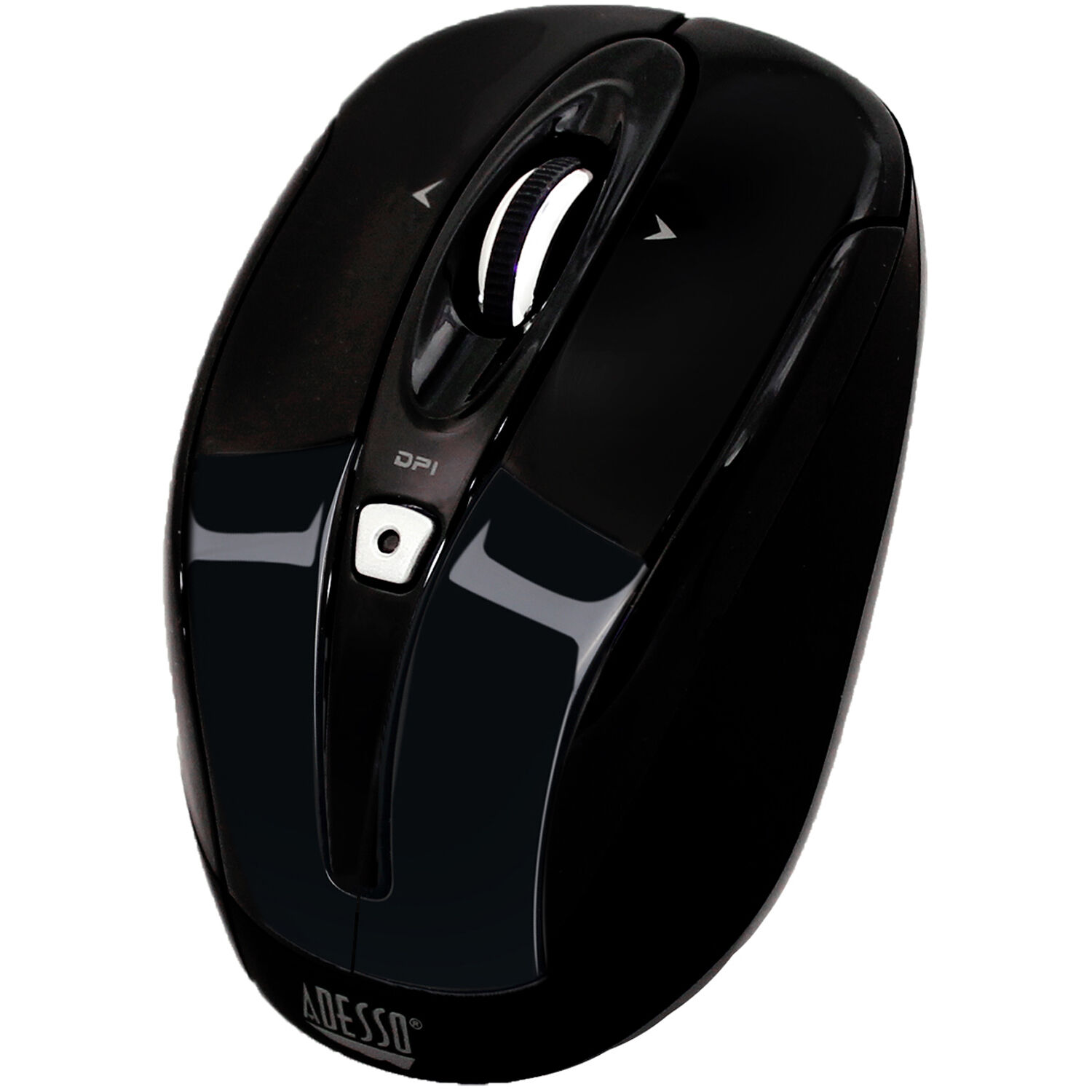 ADESSO BLACK 2.4GHZ WIRELESS OPTICAL MINI MOUSE,  WITH PROGRAMMABLE DRIVER, 4-WA — view 4