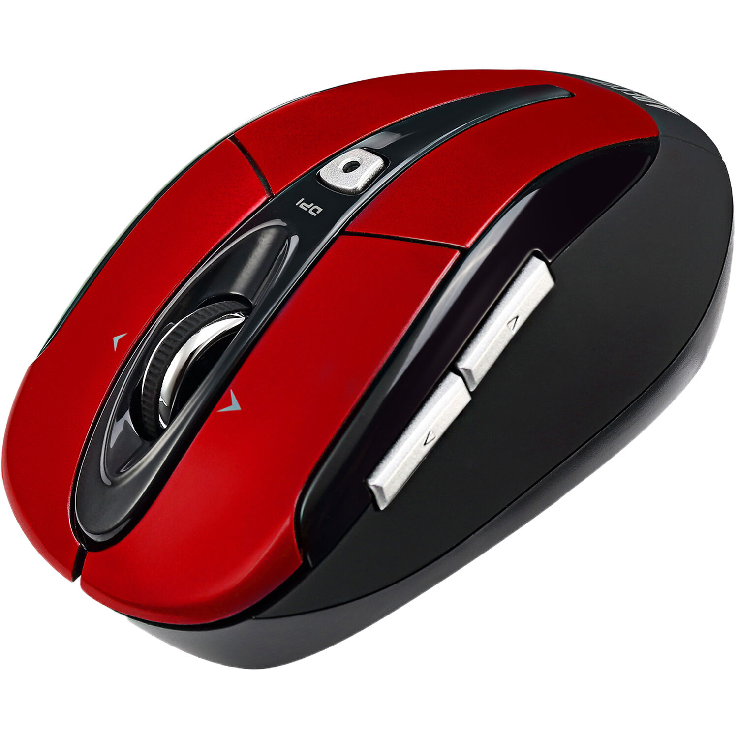 ADESSO RED 2.4GHZ WIRELESS OPTICAL MINI MOUSE,  WITH PROGRAMMABLE DRIVER, 4-WAY — view 3