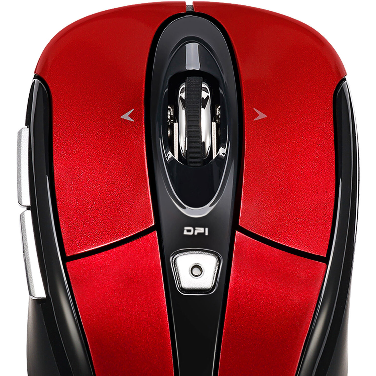 ADESSO RED 2.4GHZ WIRELESS OPTICAL MINI MOUSE,  WITH PROGRAMMABLE DRIVER, 4-WAY — view 6