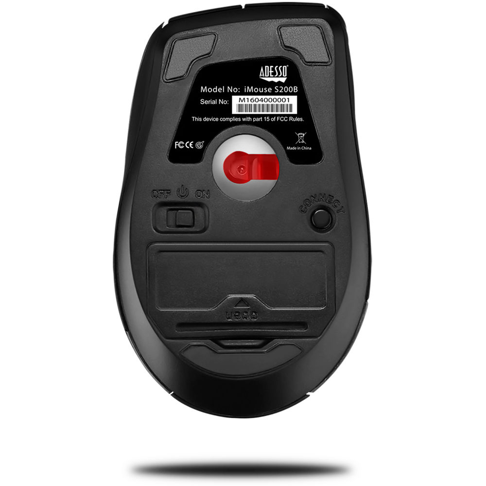 Adesso iMouse S200 Bluetooth ergonomic mouse with optical tracking and adjustable DPI — view 2