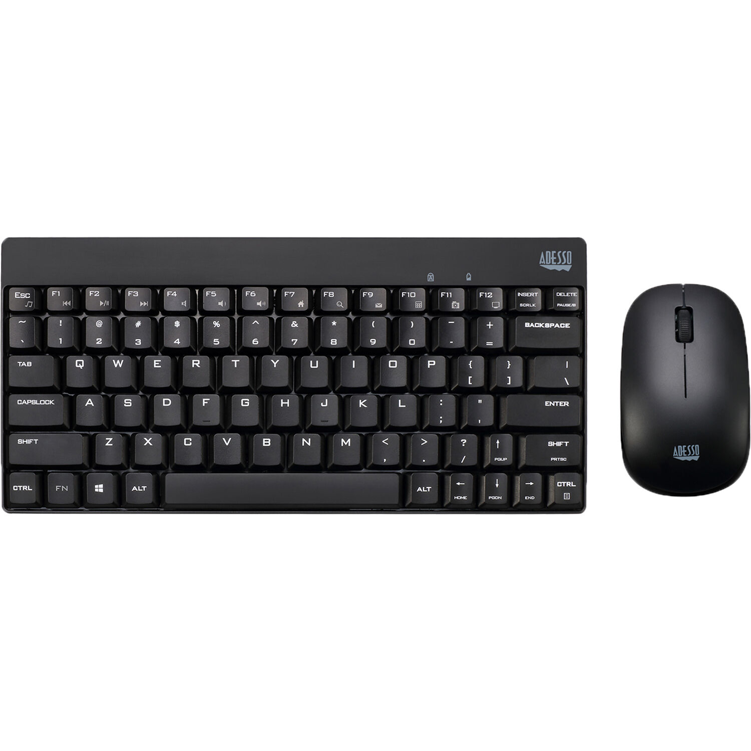 Adesso wireless mini keyboard and mouse combo for compact notebook workspaces — view 2