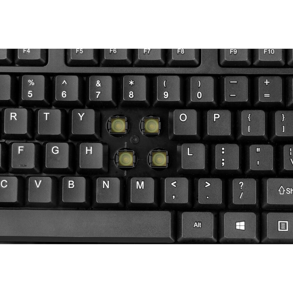 Adesso antimicrobial wireless keyboard and mouse combo with desktop receiver and hot keys — view 2