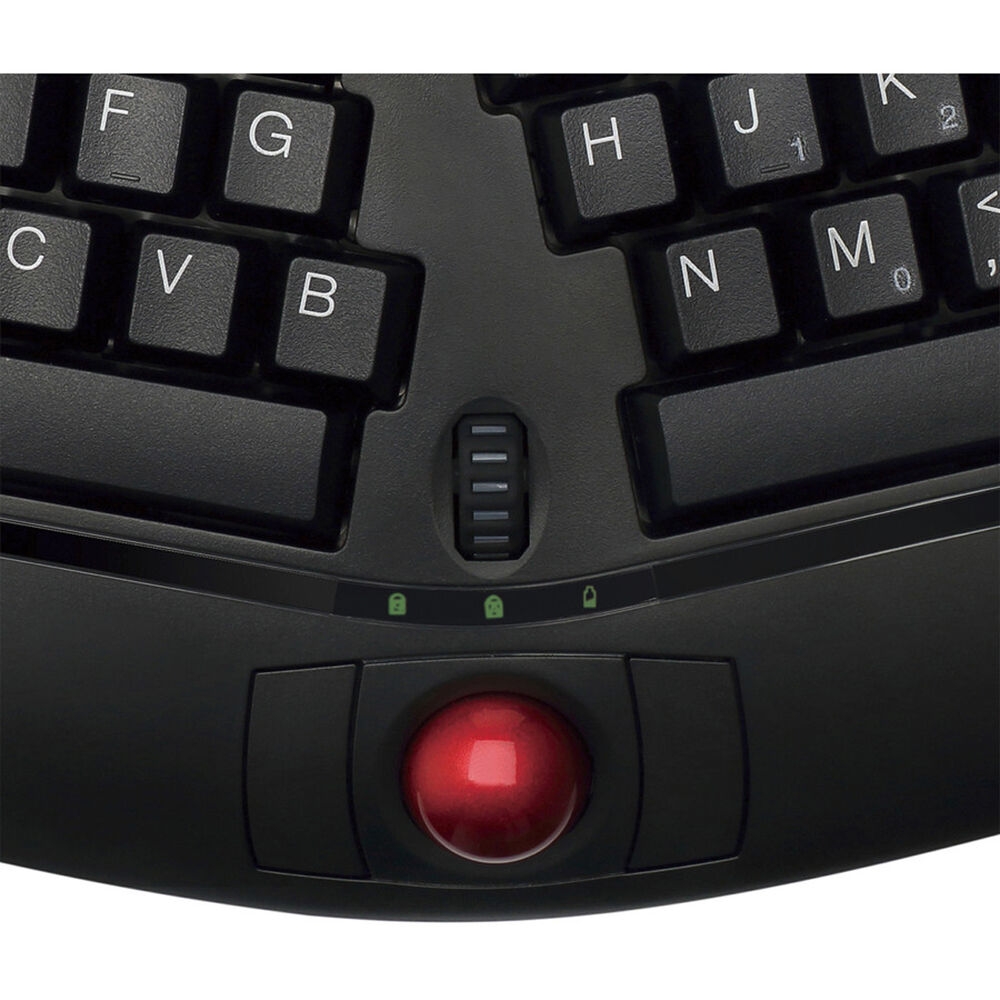 Adesso Tru-Form Media 3150 wireless ergonomic trackball keyboard with split layout — view 6