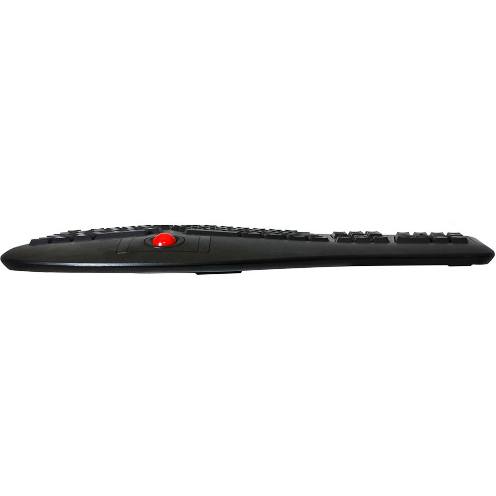 Adesso TruForm ergonomic wireless keyboard with centered 800 DPI trackball — view 2