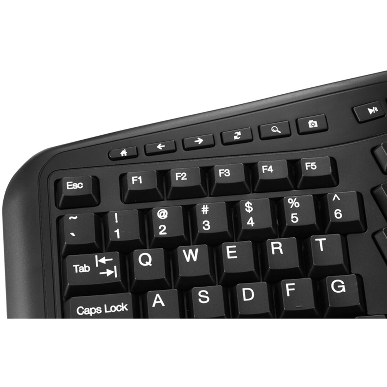 Adesso Tru-Form 4500 wireless ergonomic keyboard with integrated touchpad — view 5
