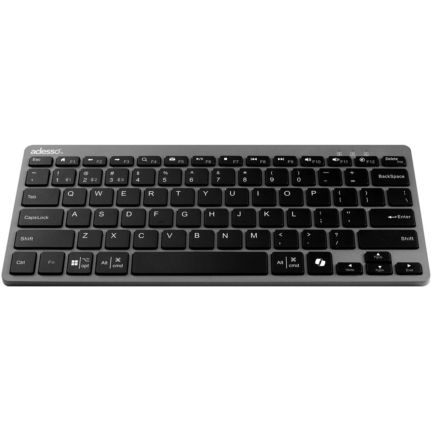 Adesso WKB-7000BB Bluetooth keyboard with CoPilot AI key and compact mini scissor-switch layout — view 2