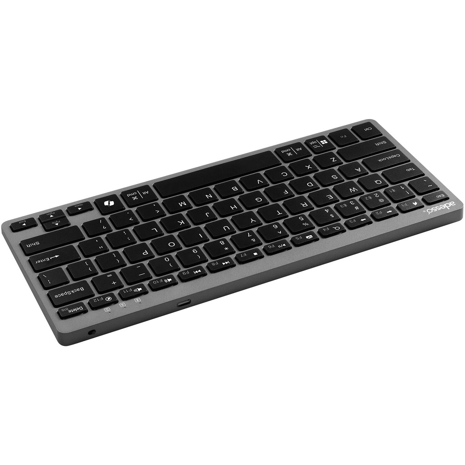 Adesso WKB-7000BB Bluetooth keyboard with CoPilot AI key and compact mini scissor-switch layout — view 4