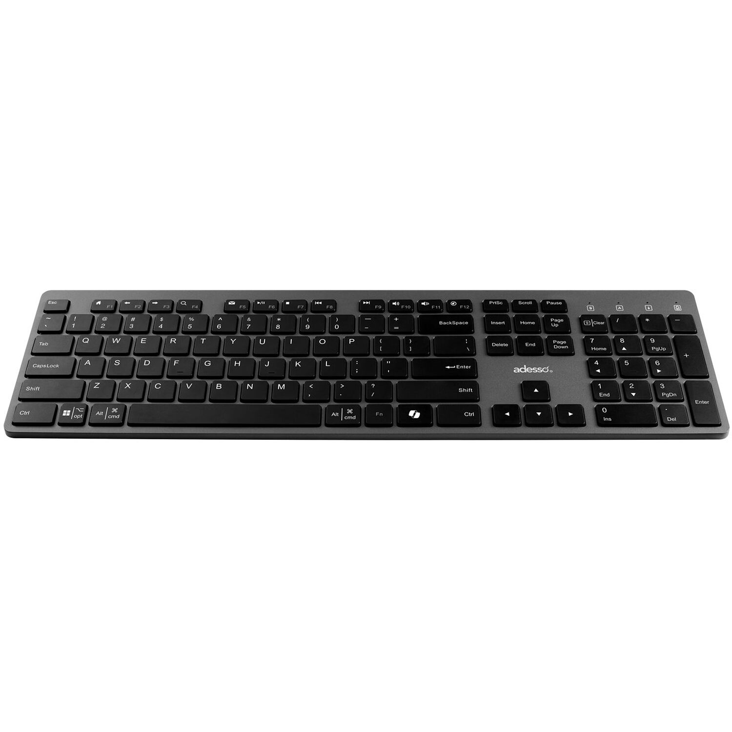 Adesso WKB-7300CB wireless keyboard and mouse combo with Copilot AI hotkey and USB-C receiver — view 4