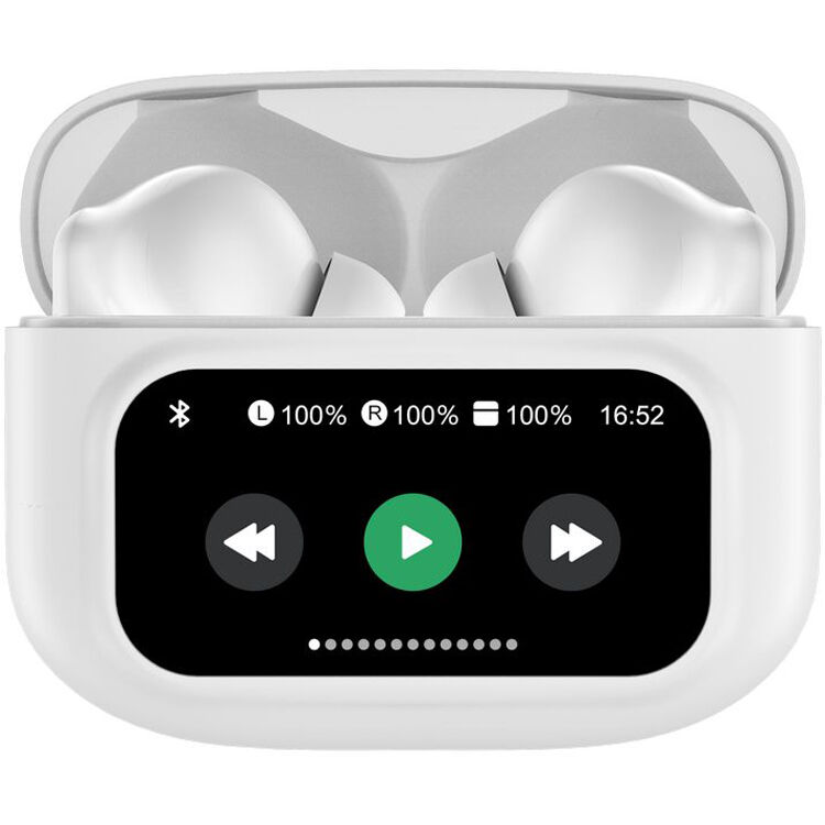 Adesso Xtream T3 true wireless noise-canceling earbuds with touchscreen charging case — view 3