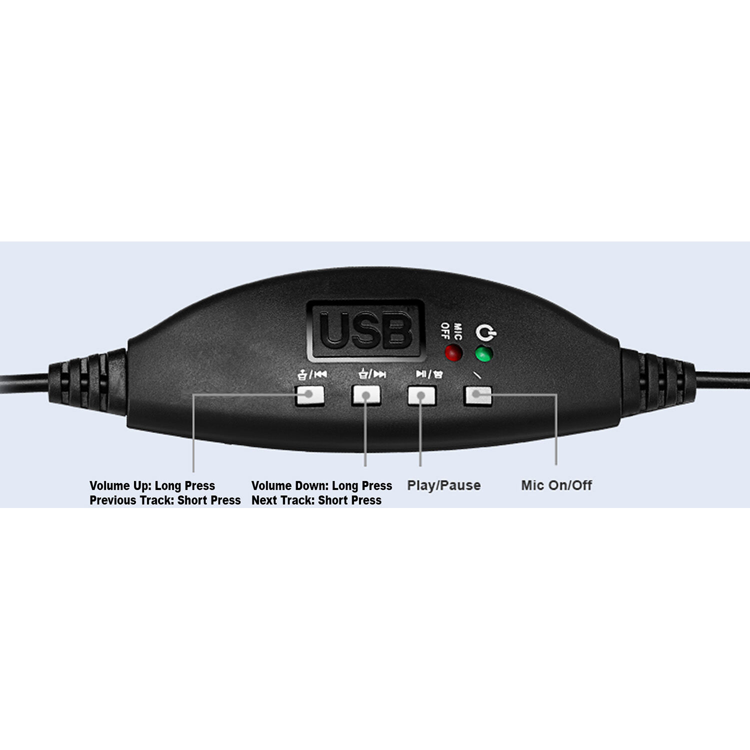 Adesso XTREAM P2 wired USB headset with adjustable microphone and removable earpads — view 7