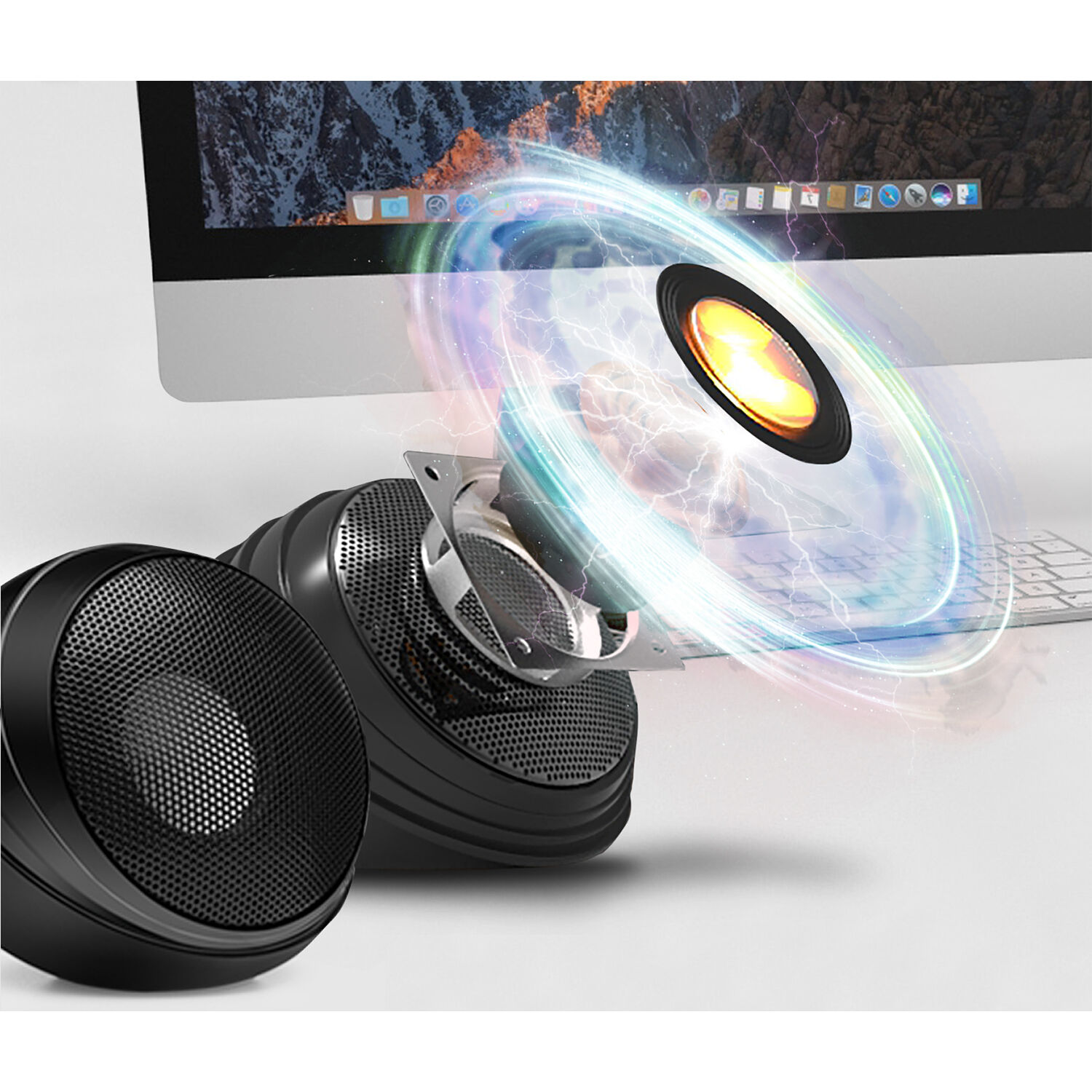 Adesso XTREAMS4 USB multimedia desktop speaker system with dual stereo speakers — view 6