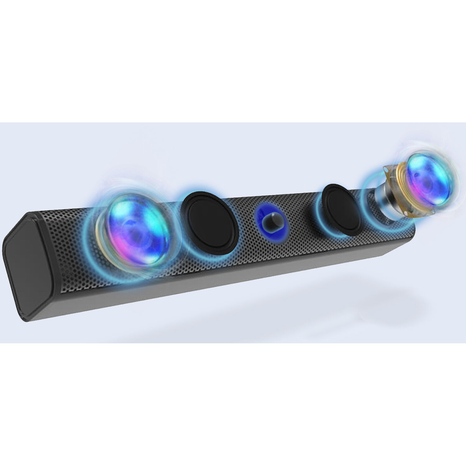 Adesso XTREAMS6 Bluetooth multimedia soundbar with dual speakers for desktop audio — view 10